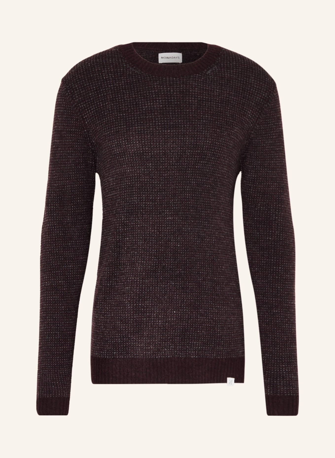 NOWADAYS Sweater, Color: DARK RED/ GRAY (Image 1)