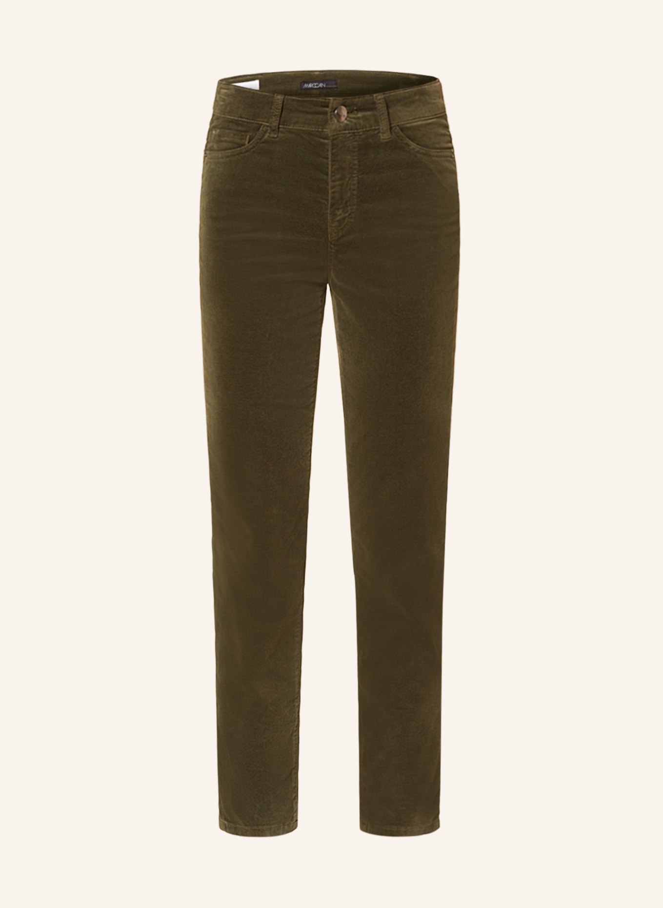 MARC CAIN Velvet trousers SILEA, Color: 583 sludge (Image 1)
