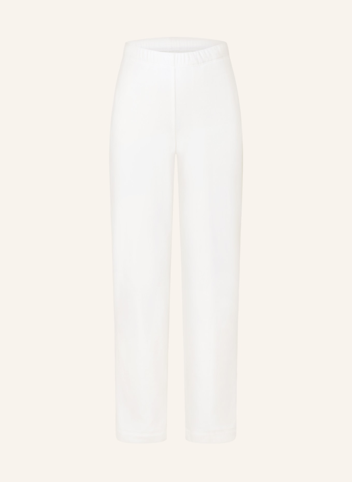 MARC CAIN Velour trousers WELBY in jogger style, Color: ECRU (Image 1)