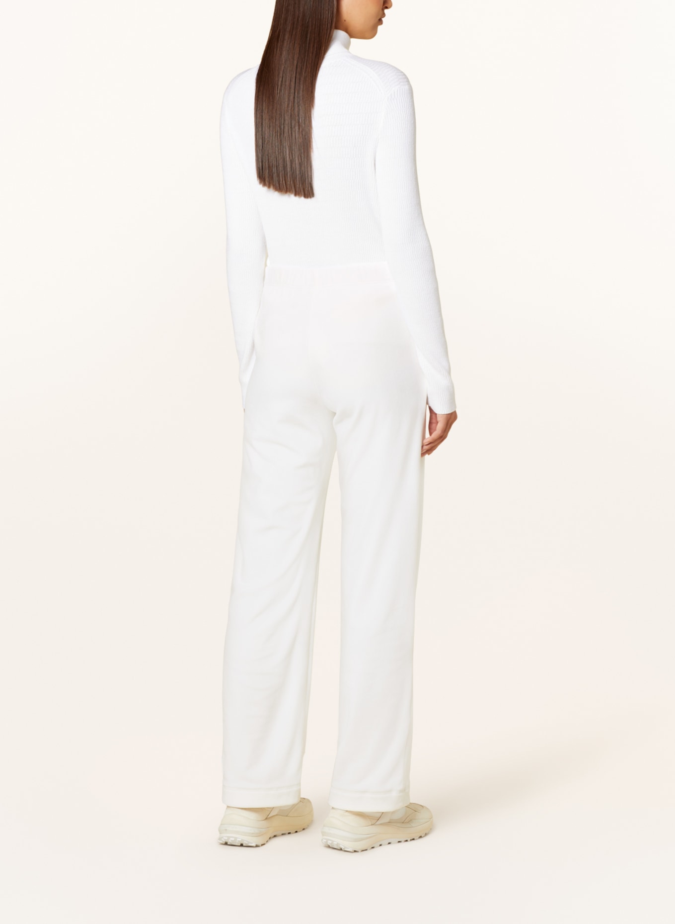 MARC CAIN Velour trousers WELBY in jogger style, Color: ECRU (Image 3)