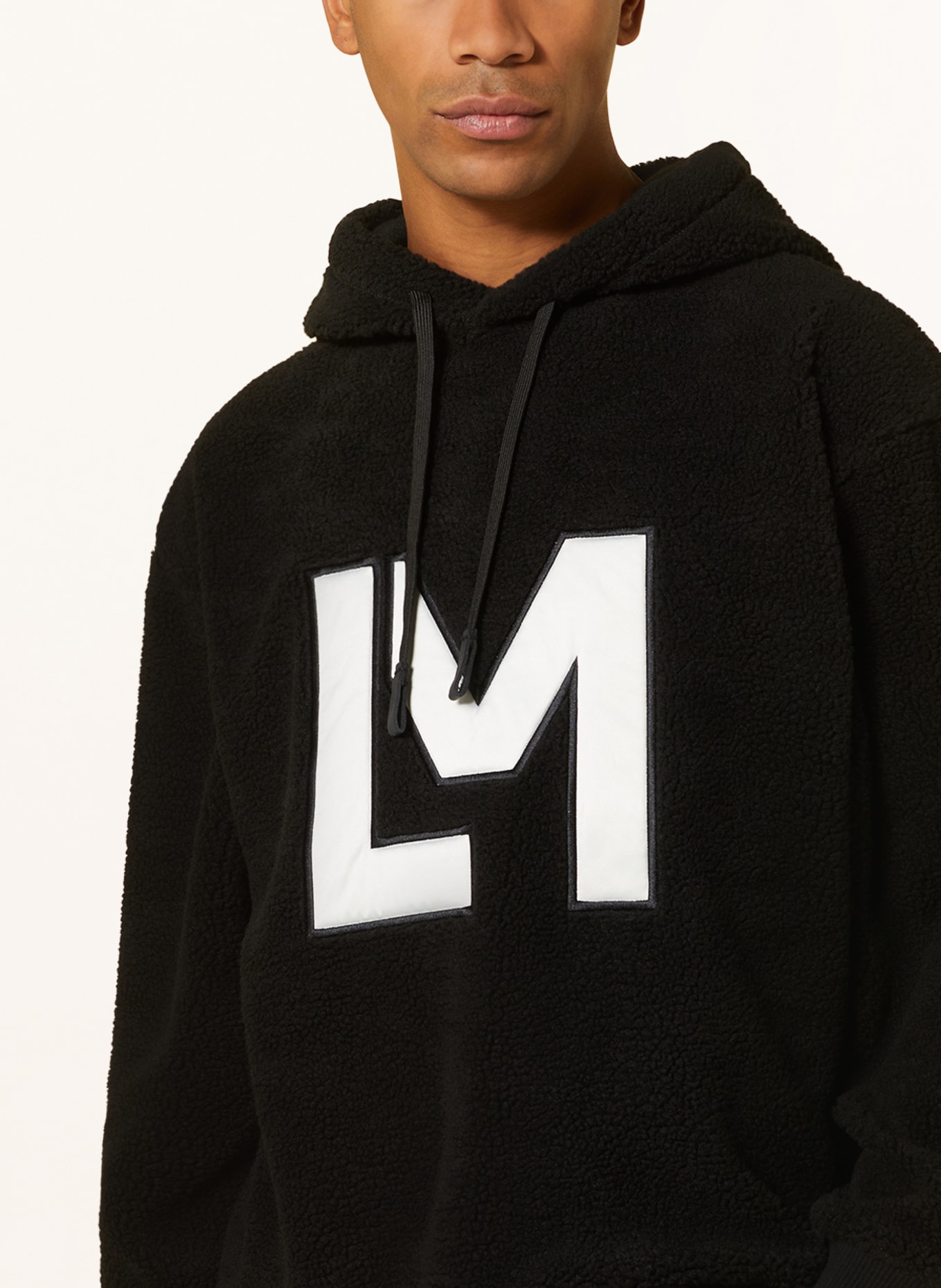 LA MARTINA Fleece hoodie, Color: BLACK (Image 5)
