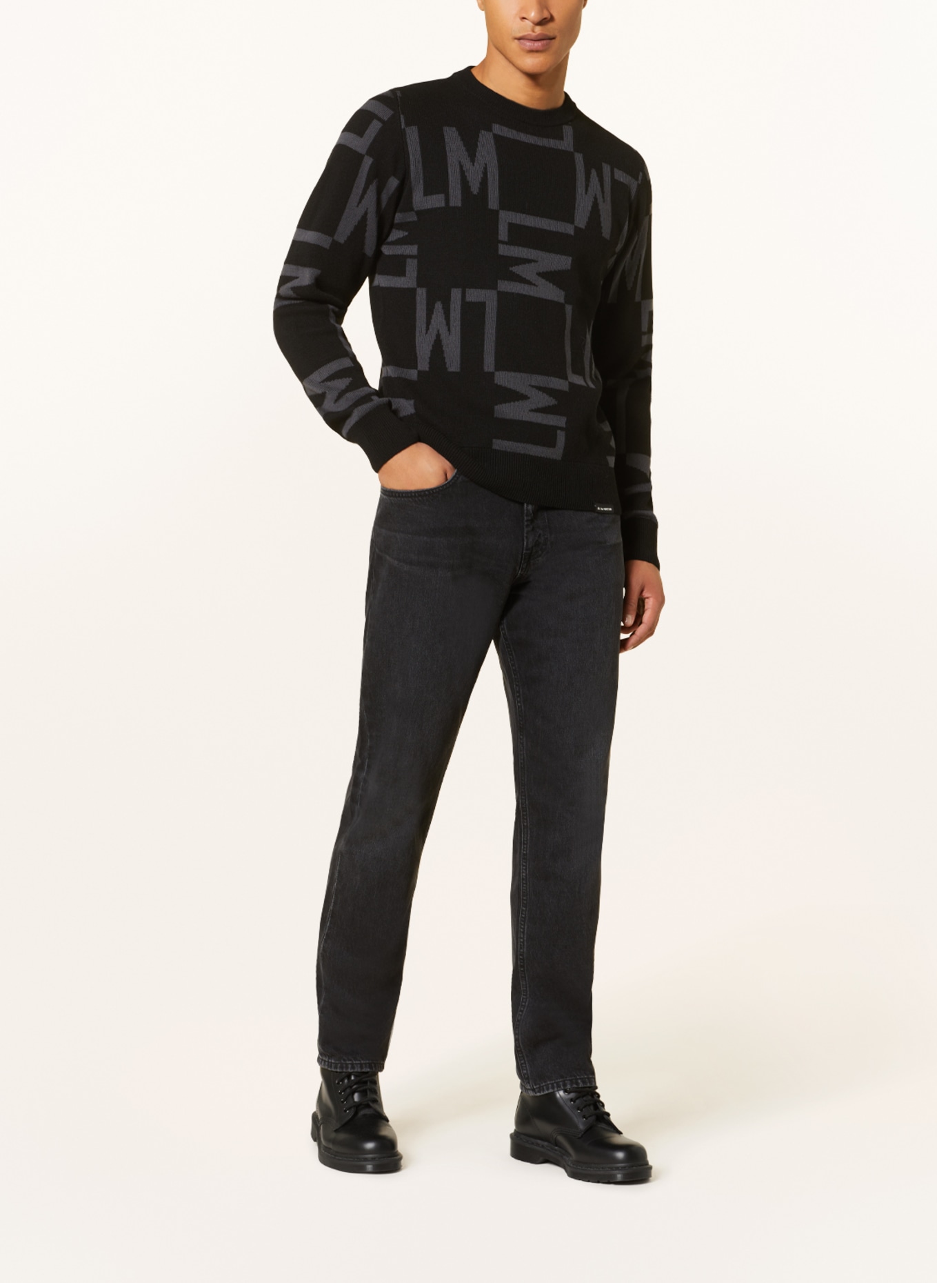 LA MARTINA Sweater, Color: BLACK/ GRAY (Image 2)