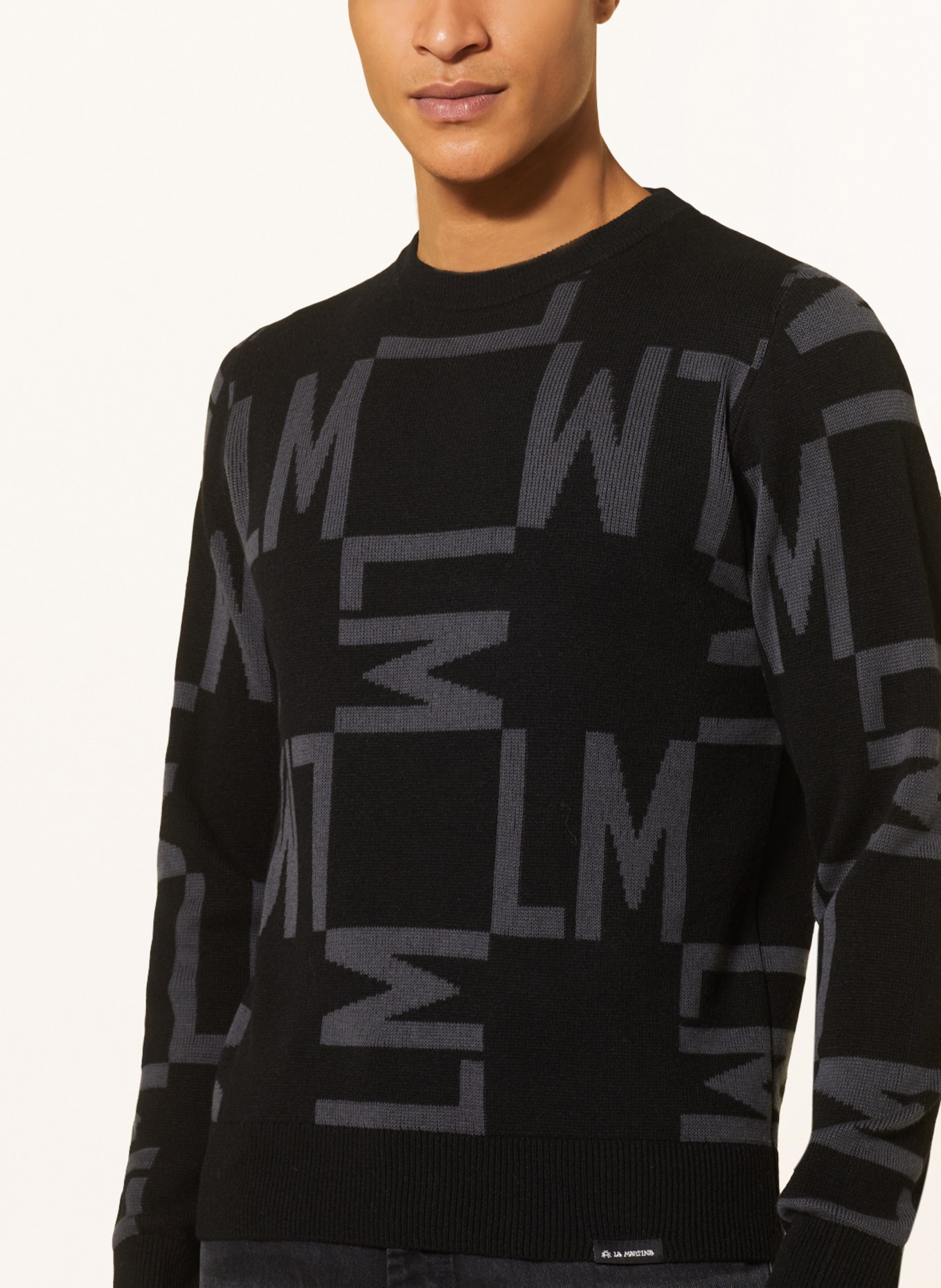 LA MARTINA Sweater, Color: BLACK/ GRAY (Image 4)