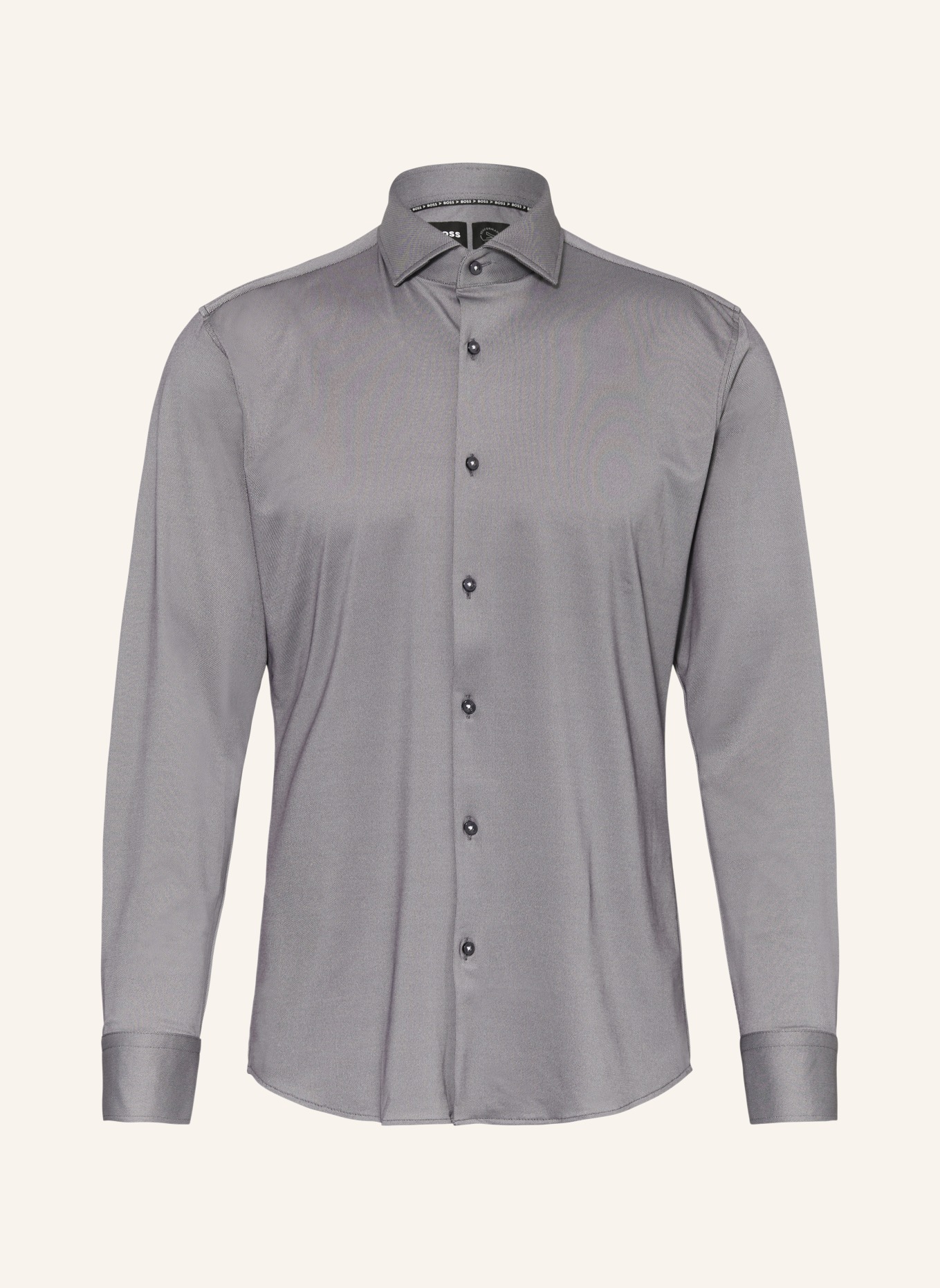 BOSS Piqué-Hemd HANK Slim Fit, Farbe: BLAU (Bild 1)
