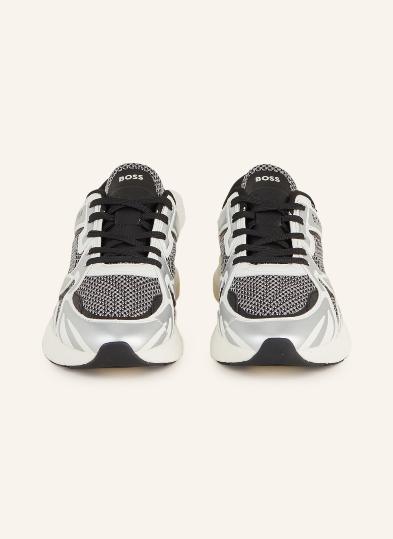 BOSS Sneakers OWEN RUNN, Color: SILVER/ BLACK/ WHITE (Image 3)