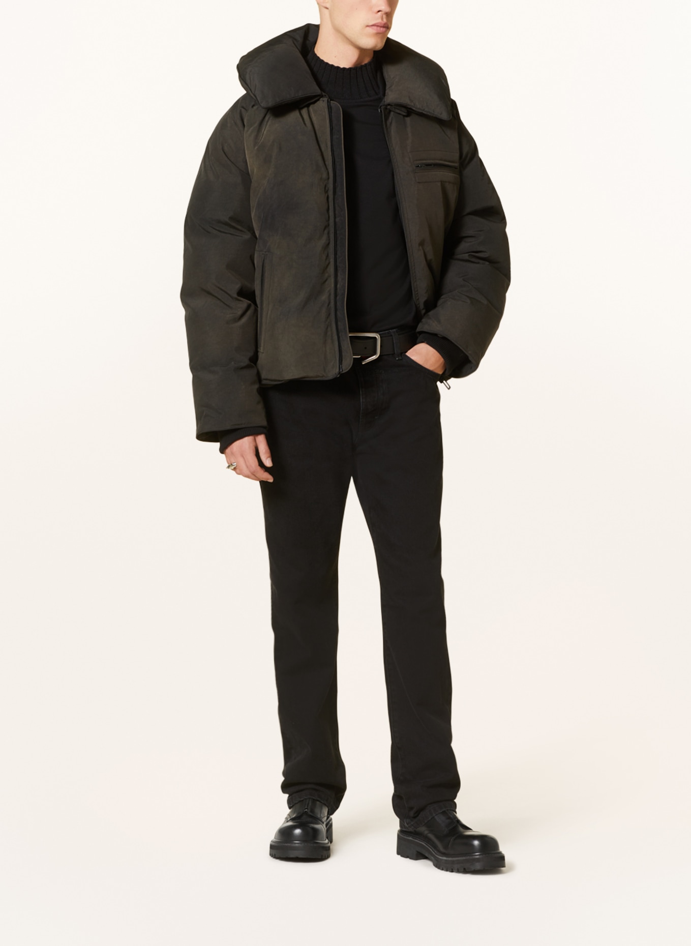 032c Oversized down jacket AURORA, Color: DARK BROWN (Image 2)