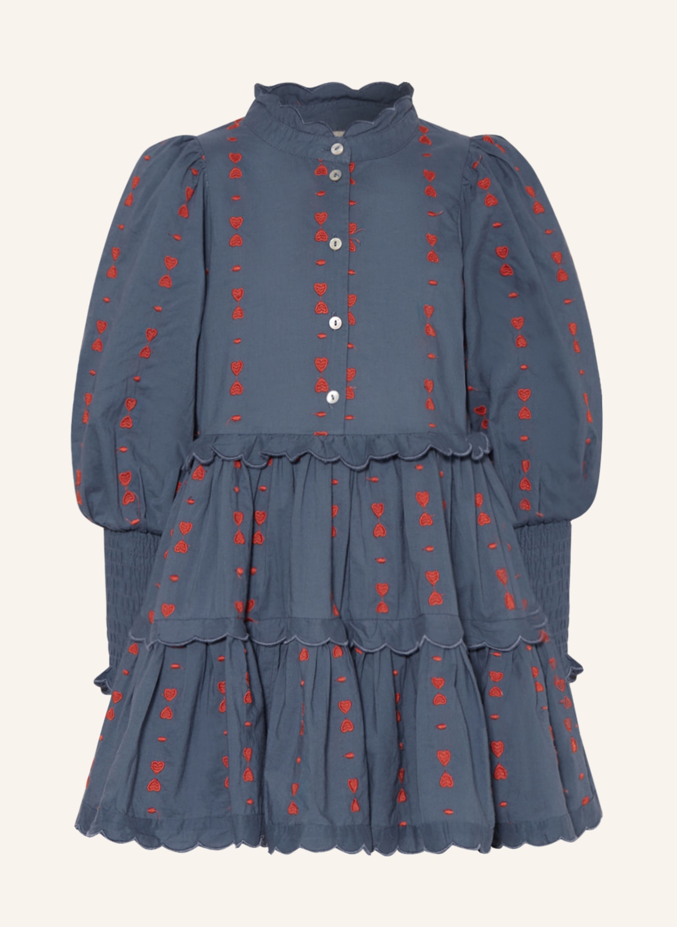 MarMar Kleid DELA mit Rüschen, Farbe: BLAU/ ORANGE (Bild 1)