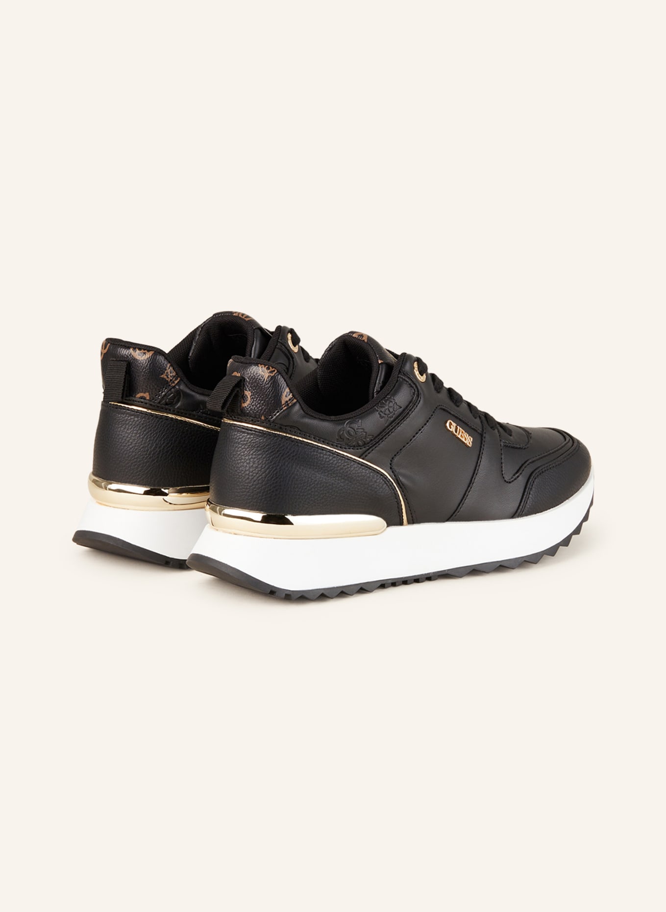 GUESS Sneakers KADDY, Color: BLACK/ GOLD (Image 2)
