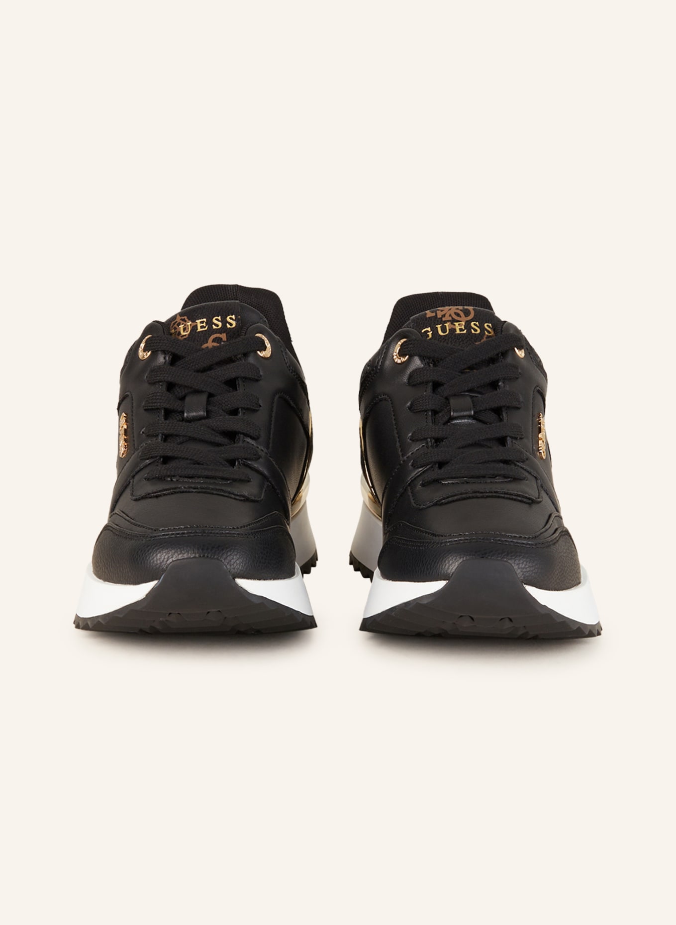 GUESS Sneakers KADDY, Color: BLACK/ GOLD (Image 3)