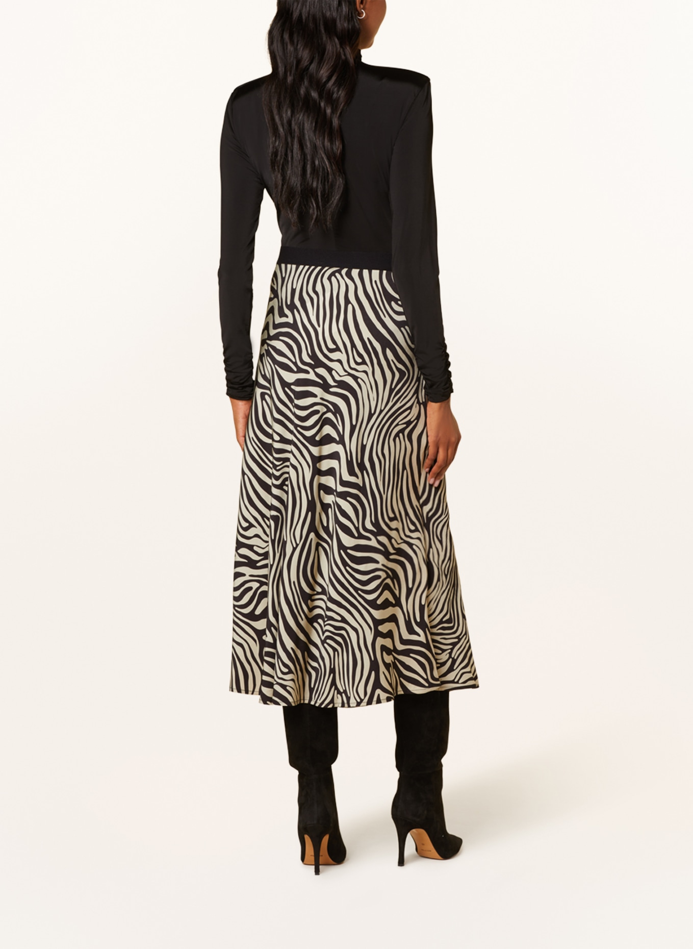 Delicatelove Skirt SARA, Color: BLACK/ BEIGE (Image 3)