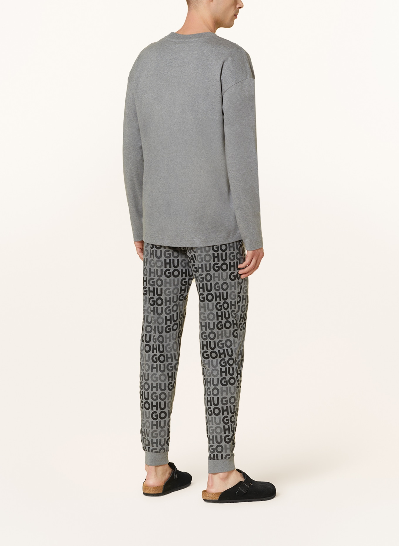 HUGO Pajamas MONOGRAM, Color: GRAY/ BLACK (Image 3)