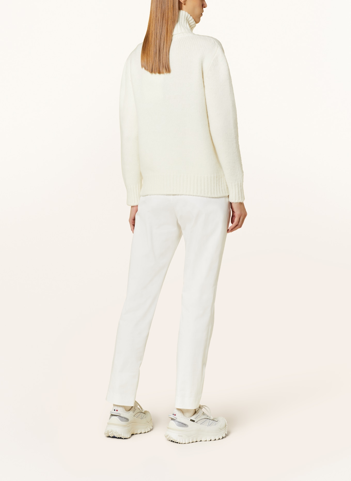 MONCLER Turtleneck sweater, Color: WHITE/ GREEN/ ROSE (Image 3)