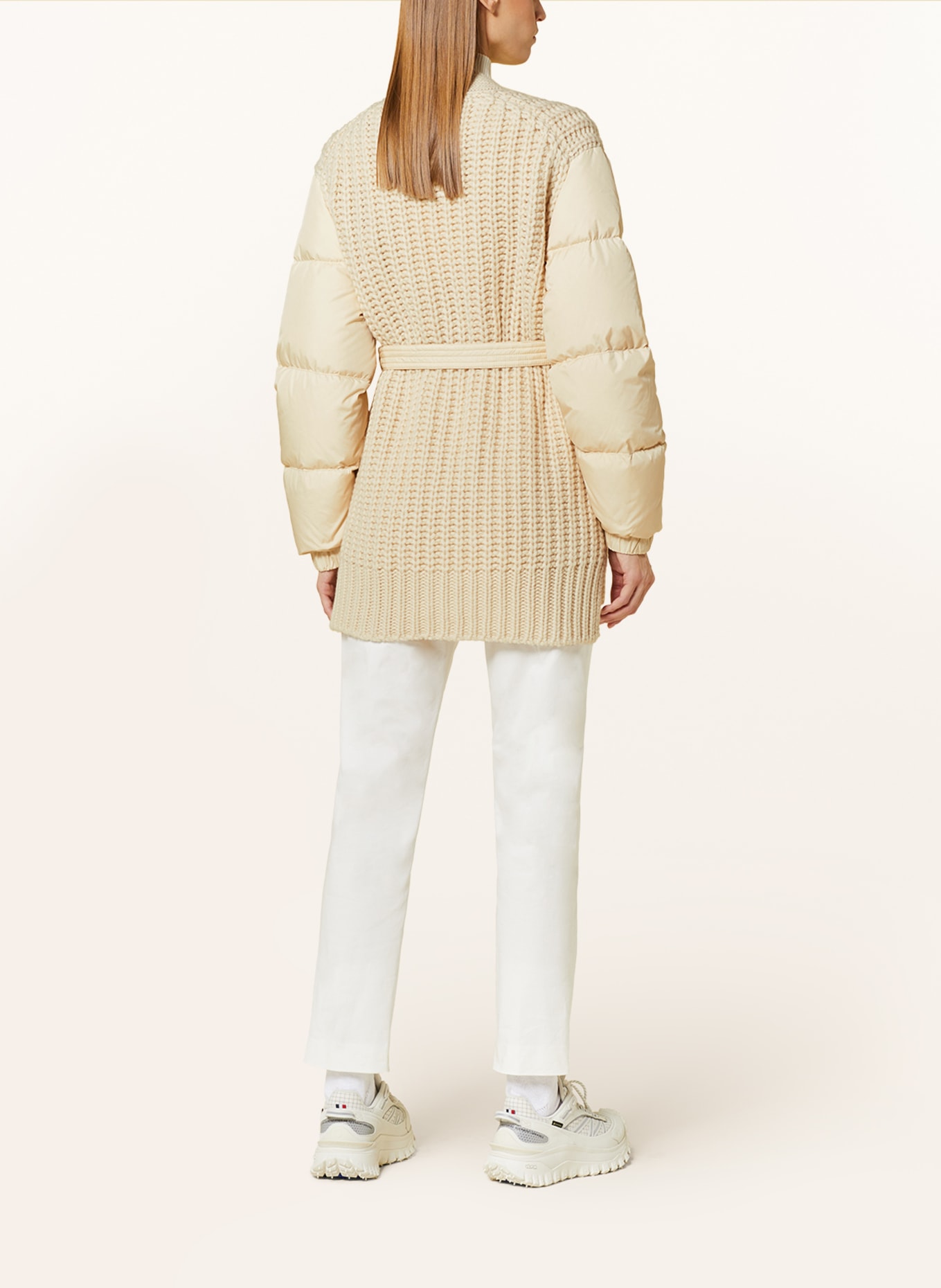 MONCLER Down jacket in mixed materials, Color: ECRU (Image 3)