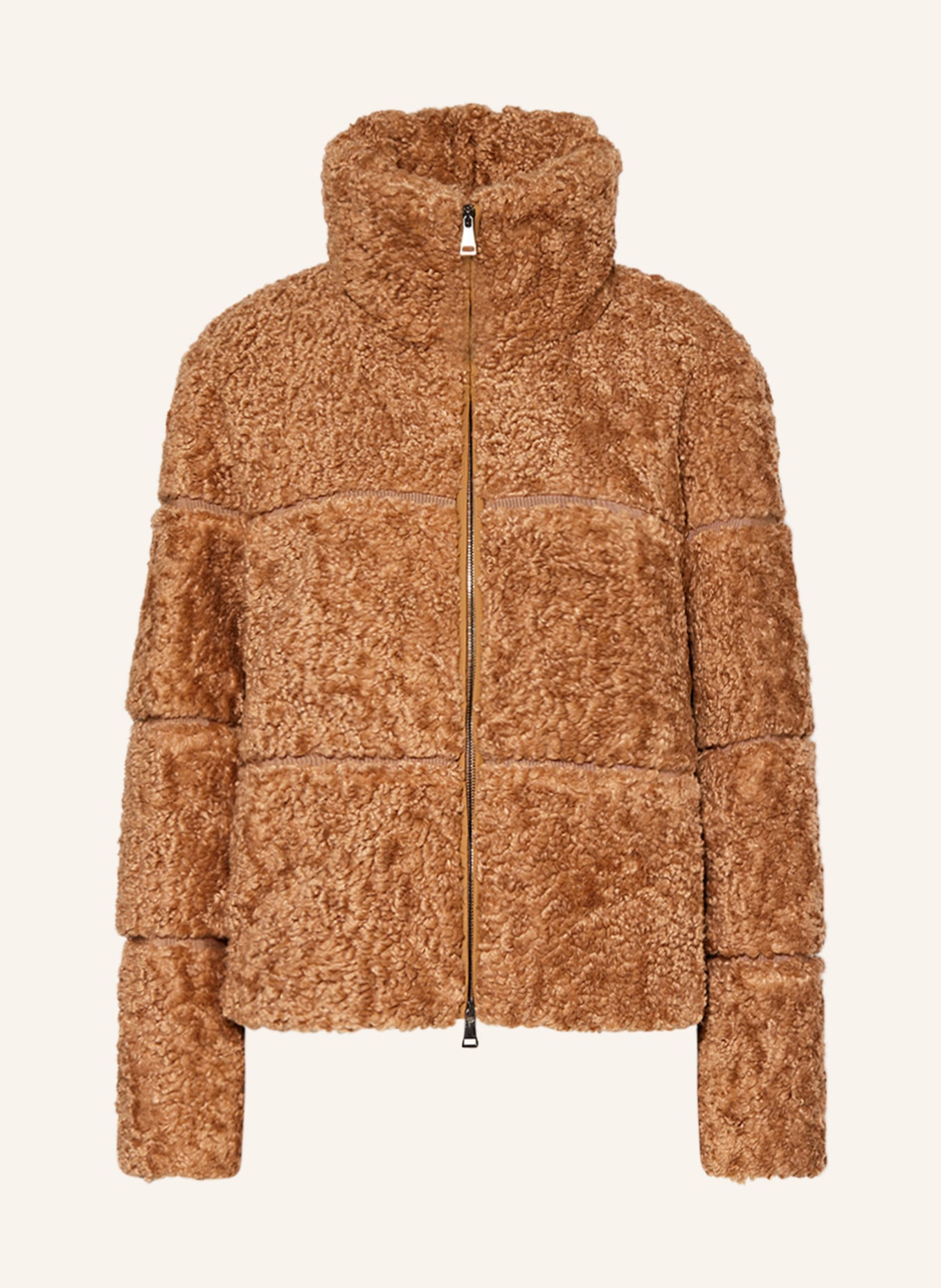 MONCLER Down jacket SEGURA with teddy, Color: LIGHT BROWN (Image 1)