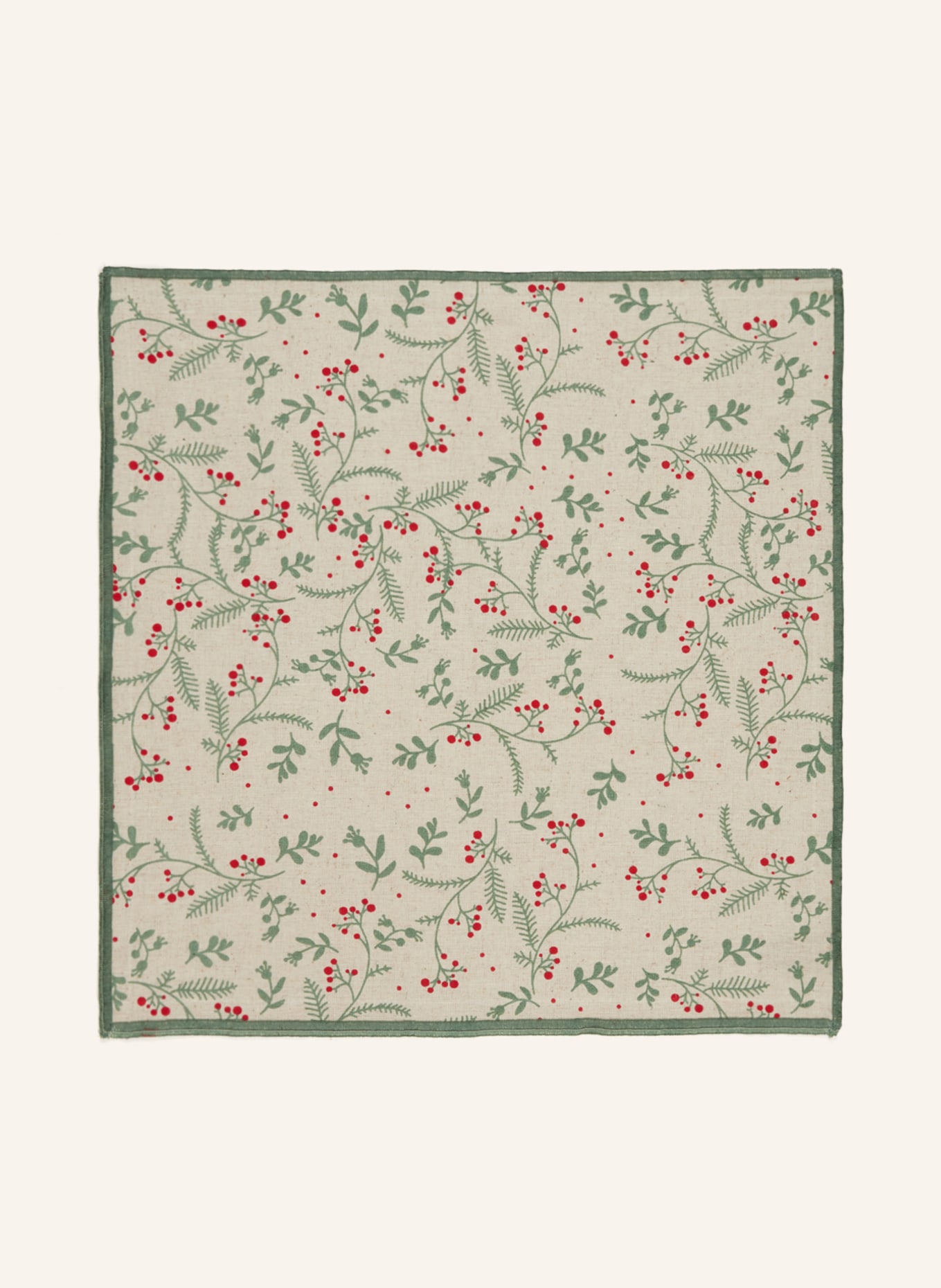PAD Set of 4 napkins WONDERLAND, Color: GREEN/ BEIGE/ DARK RED (Image 2)