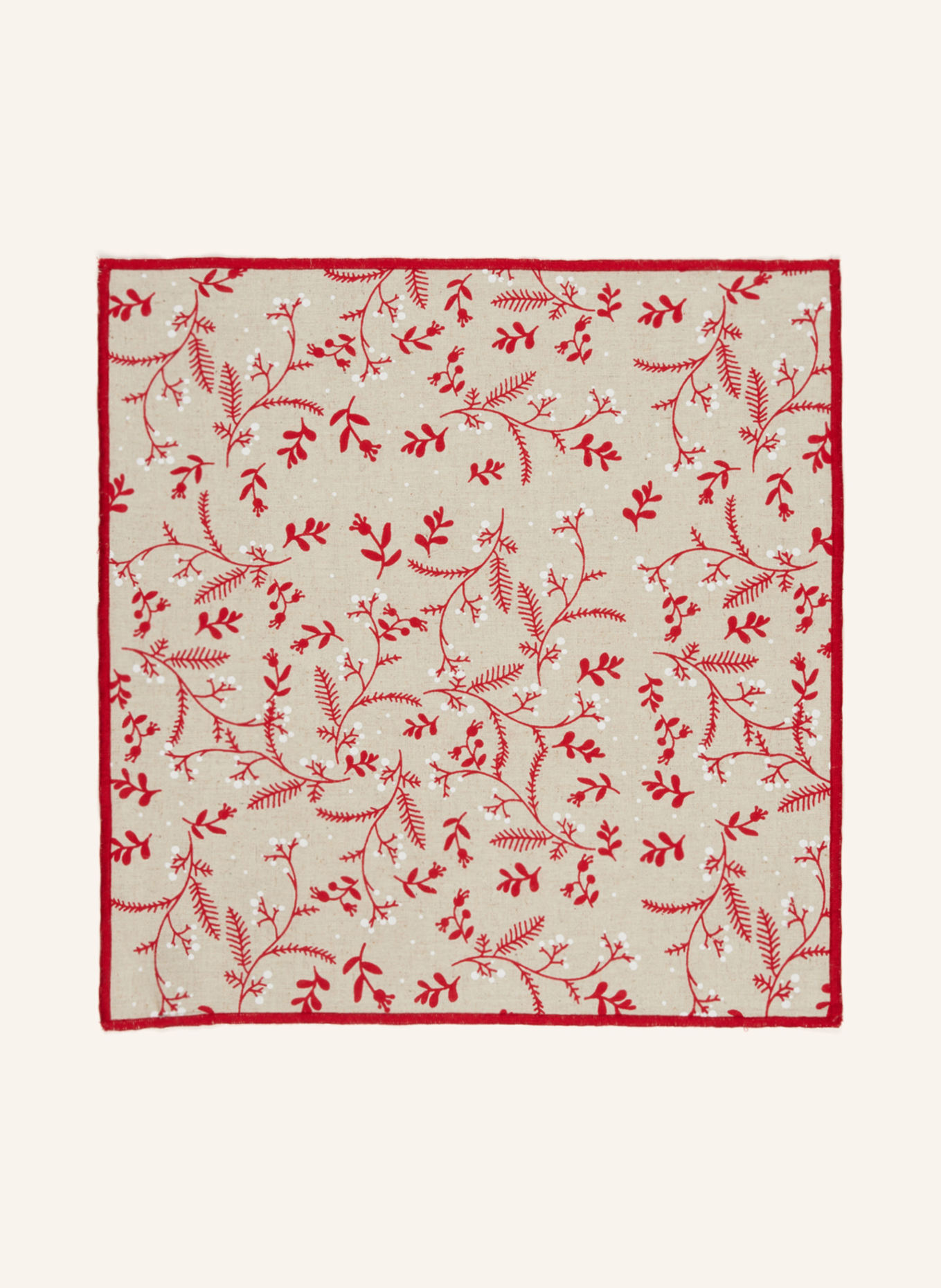 PAD Set of 4 napkins WONDERLAND, Color: DARK RED/ BEIGE/ WHITE (Image 2)