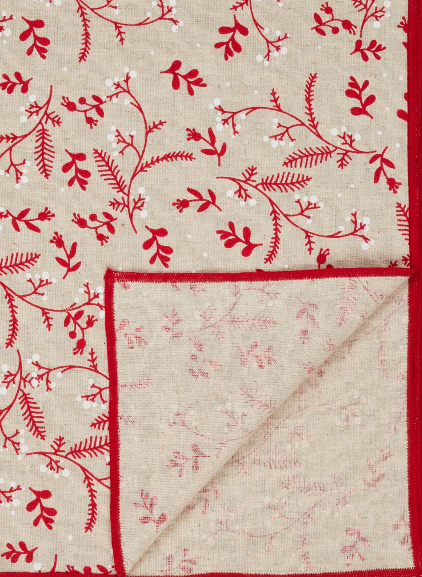 PAD Set of 4 napkins WONDERLAND, Color: DARK RED/ BEIGE/ WHITE (Image 3)