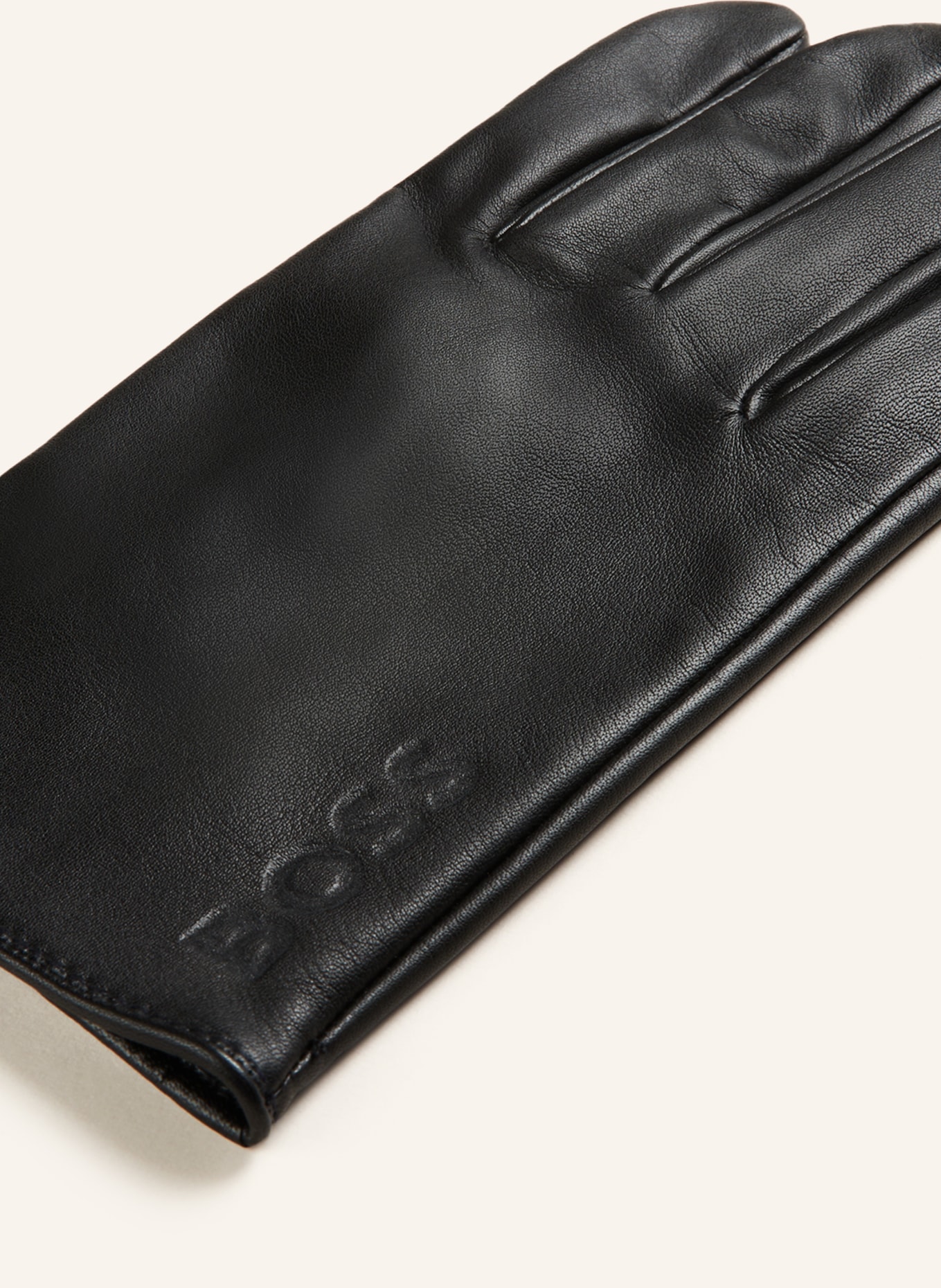 BOSS Leather gloves GLOVE, Color: BLACK (Image 2)