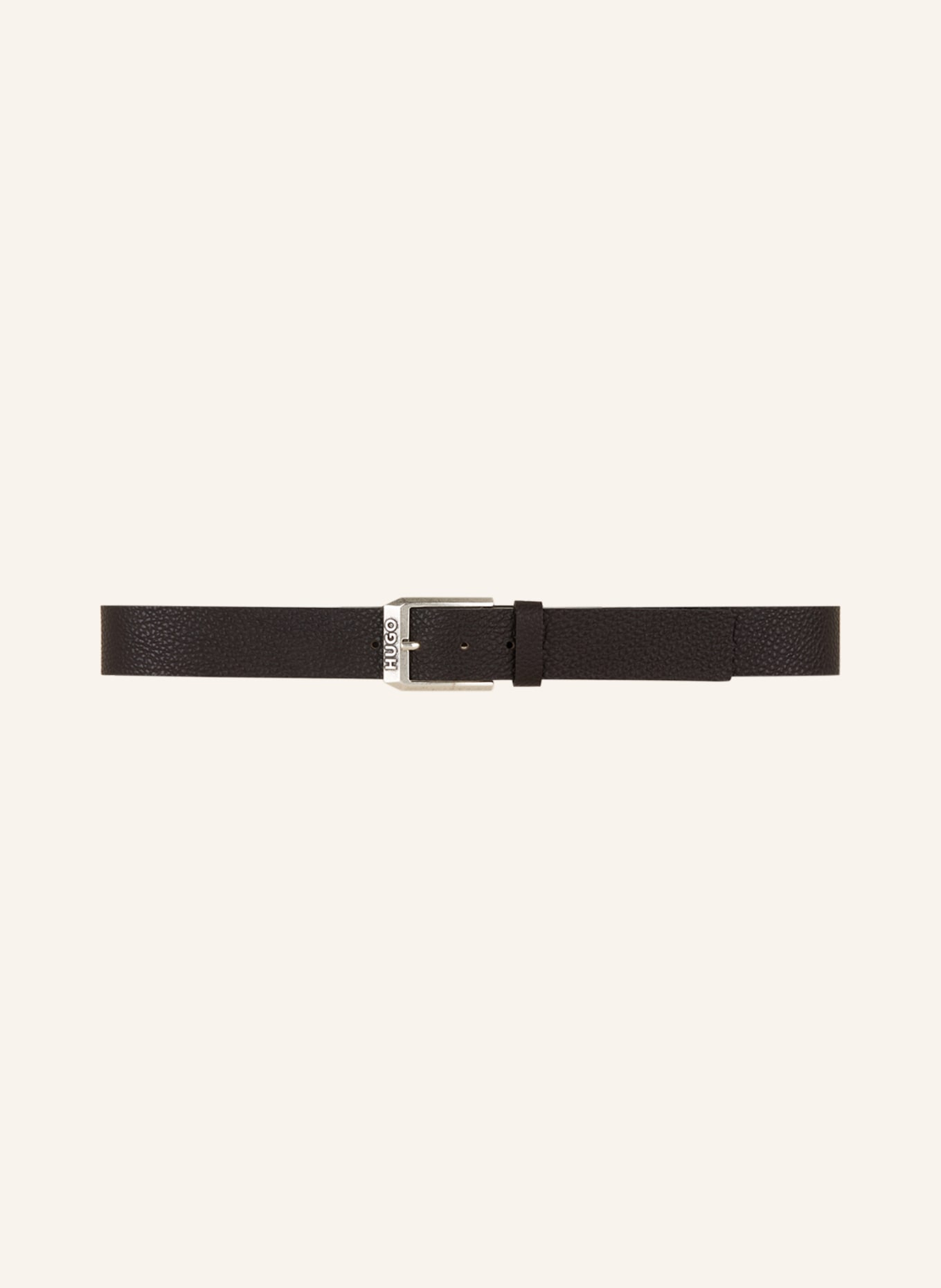 HUGO Leather belt GELIO, Color: DARK BROWN (Image 2)