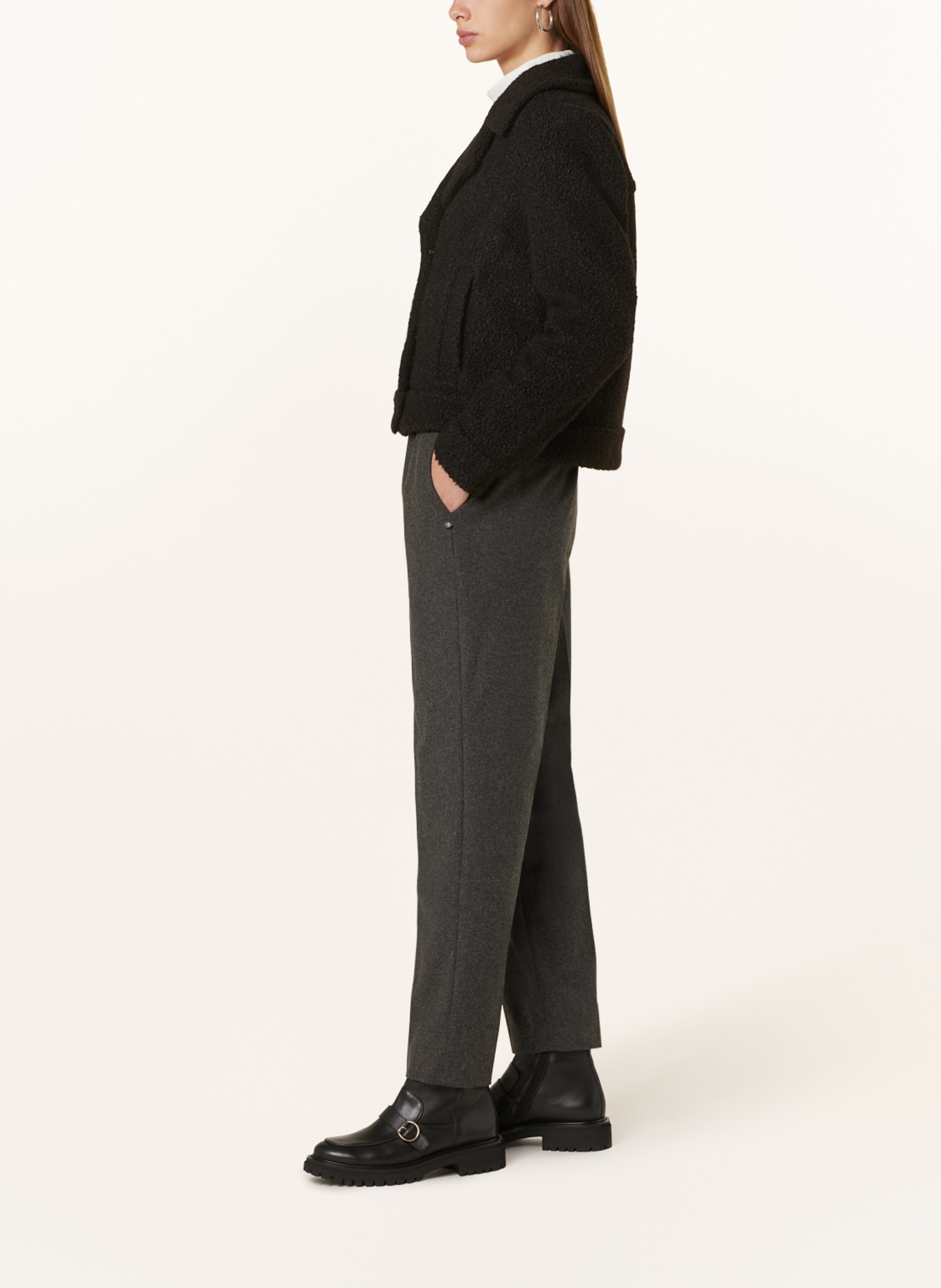 SCOTCH & SODA 7/8 trousers MAIA, Color: DARK GRAY (Image 4)