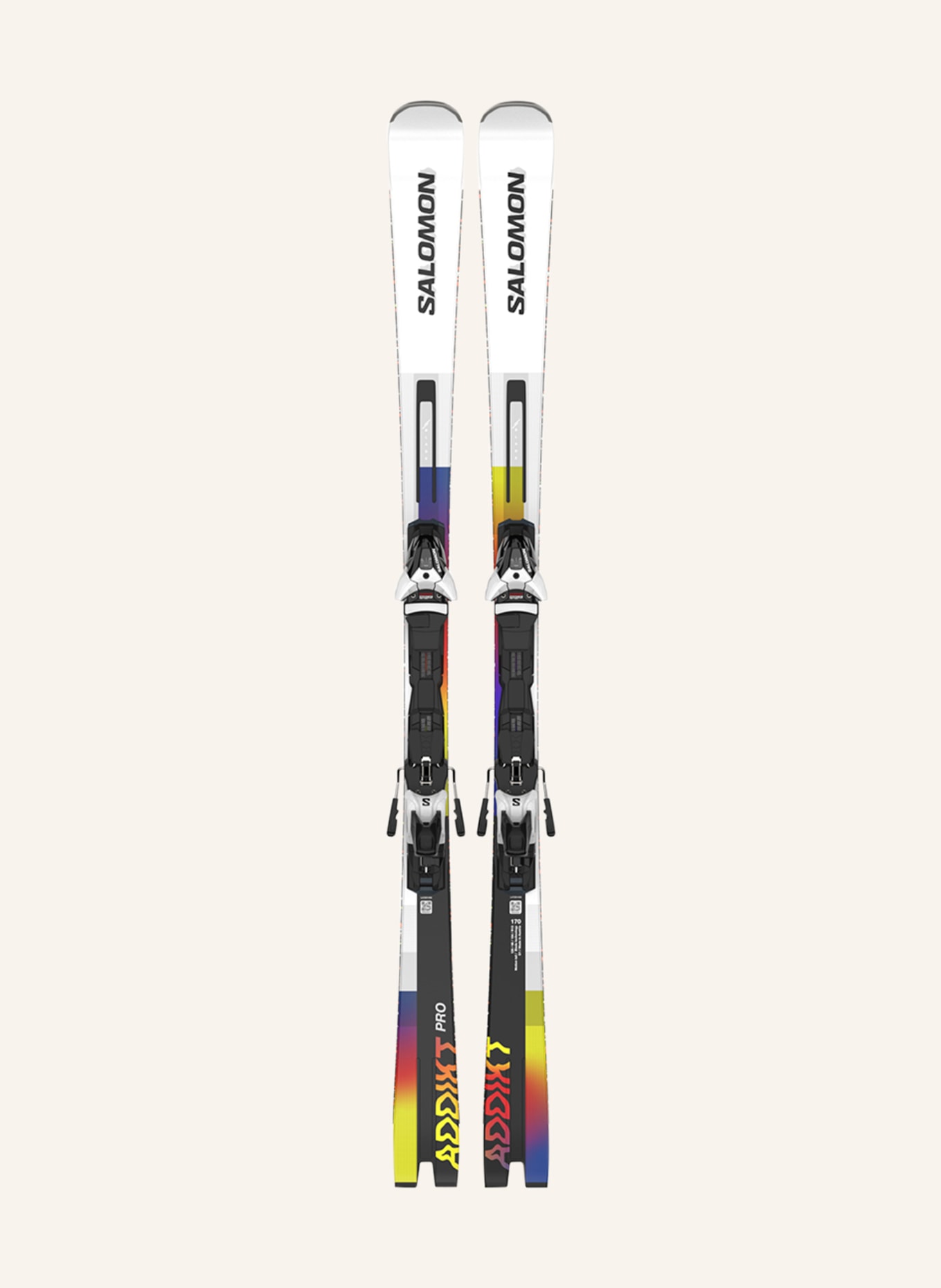 SALOMON Lyže ADDIKT PRO + Z12 GW F80 23/24: ČERNÁ / BÍLÁ / ŽLUTÁ
