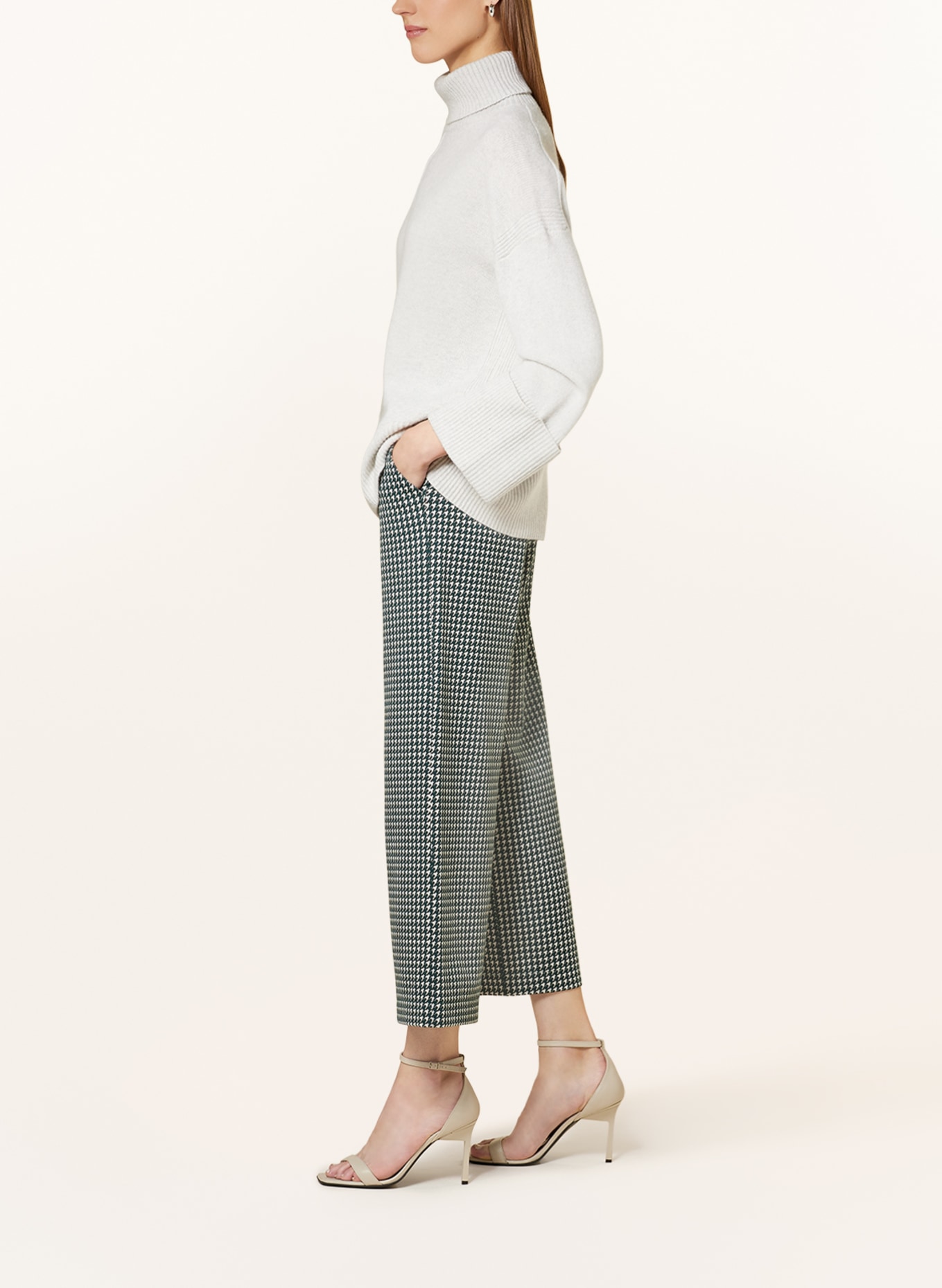 RAFFAELLO ROSSI Jersey culottes PALINA, Color: GREEN/ CREAM (Image 4)