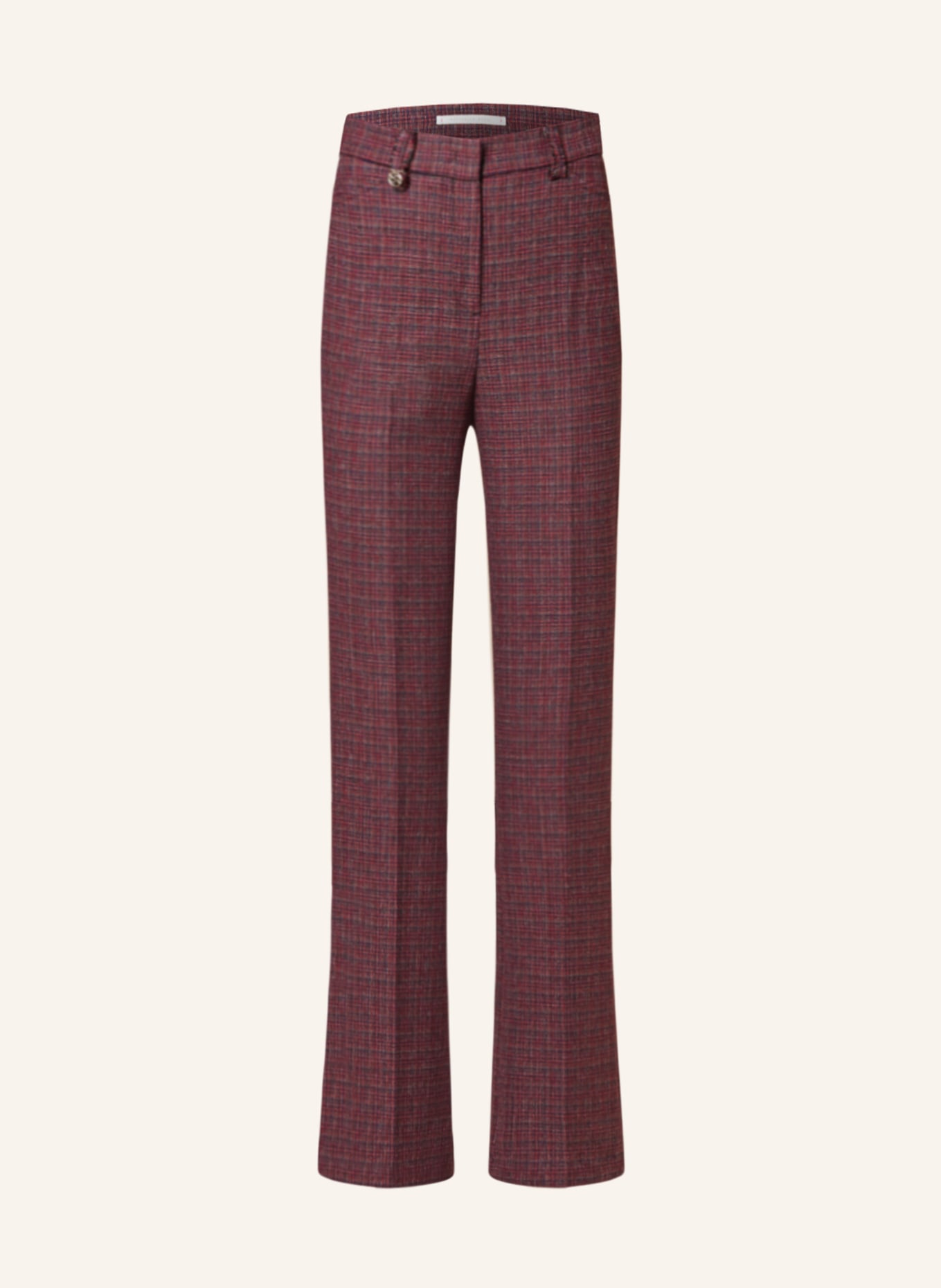 RAFFAELLO ROSSI Wide leg trousers MEDINA, Color: DARK RED/ BLUE (Image 1)
