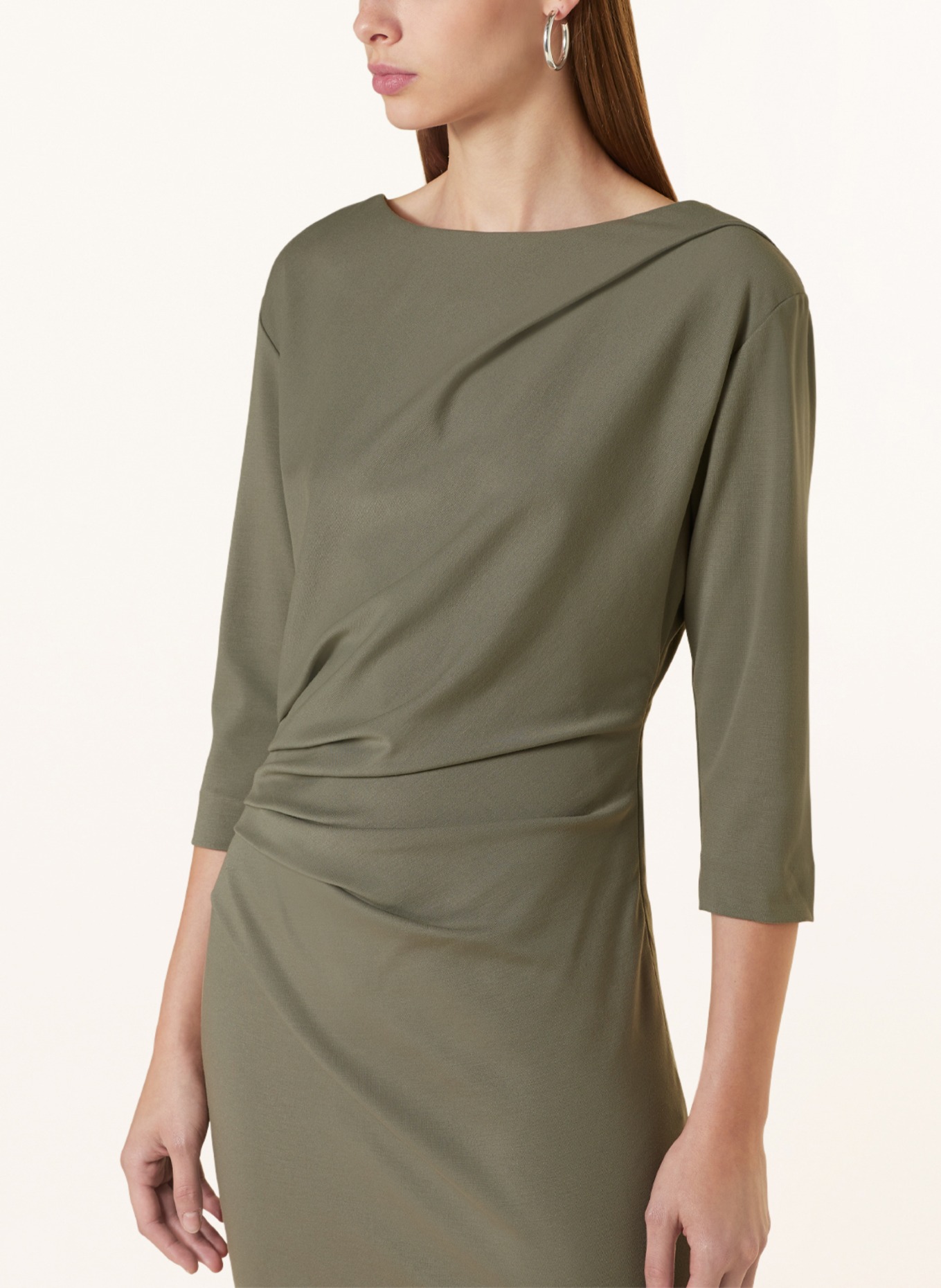 TIGER OF SWEDEN Sheath dress IZZA with 3/4 sleeves, Color: KHAKI (Image 4)