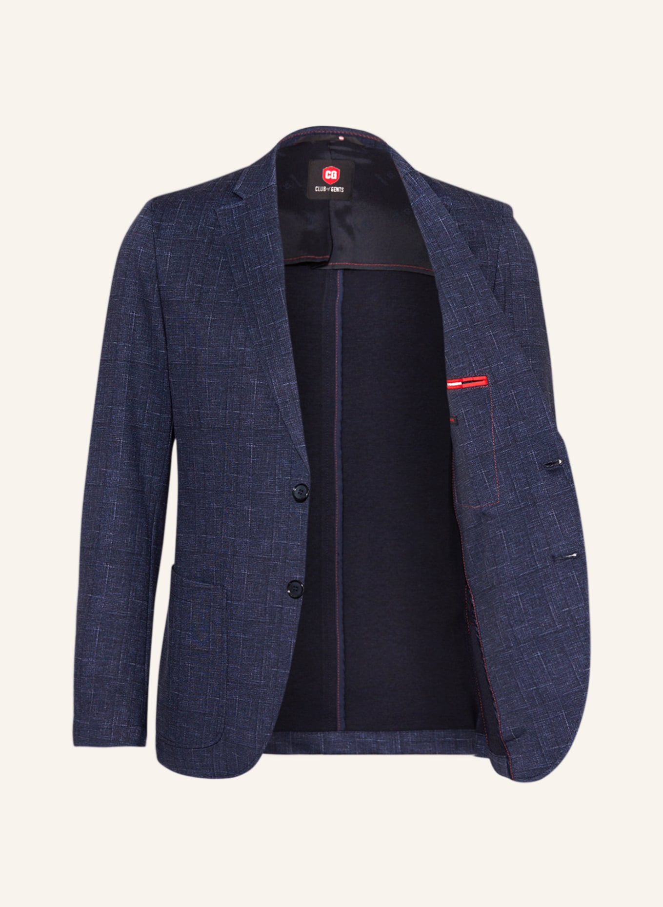 CG - CLUB of GENTS Tailored Jacket CG CARLIN-W slim fit, Color: 63 BLAU DUNKEL (Image 4)