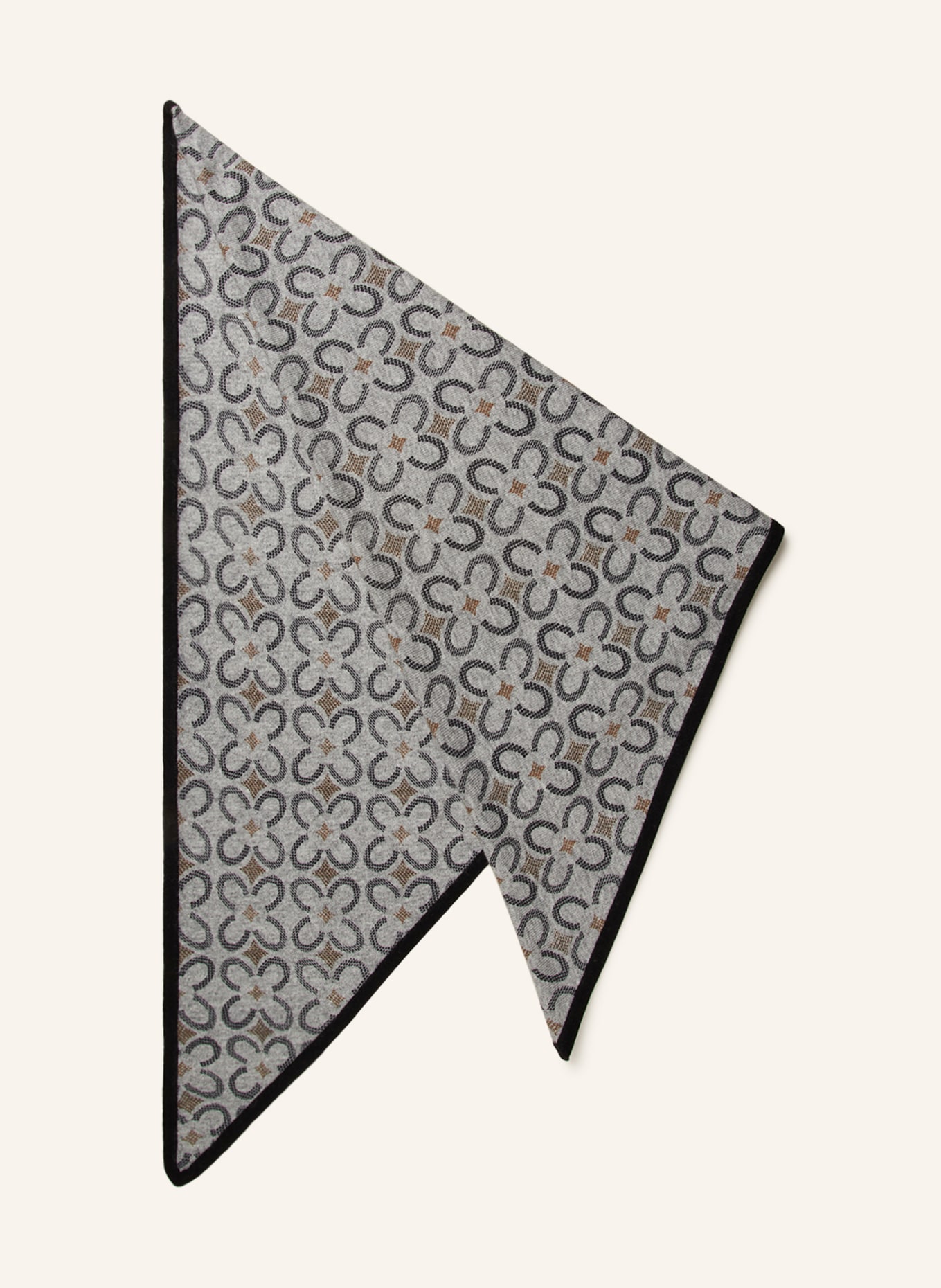 CODELLO Trojúhelníkový šátek, Barva: ŠEDÁ/ ČERNÁ (Obrázek 1)