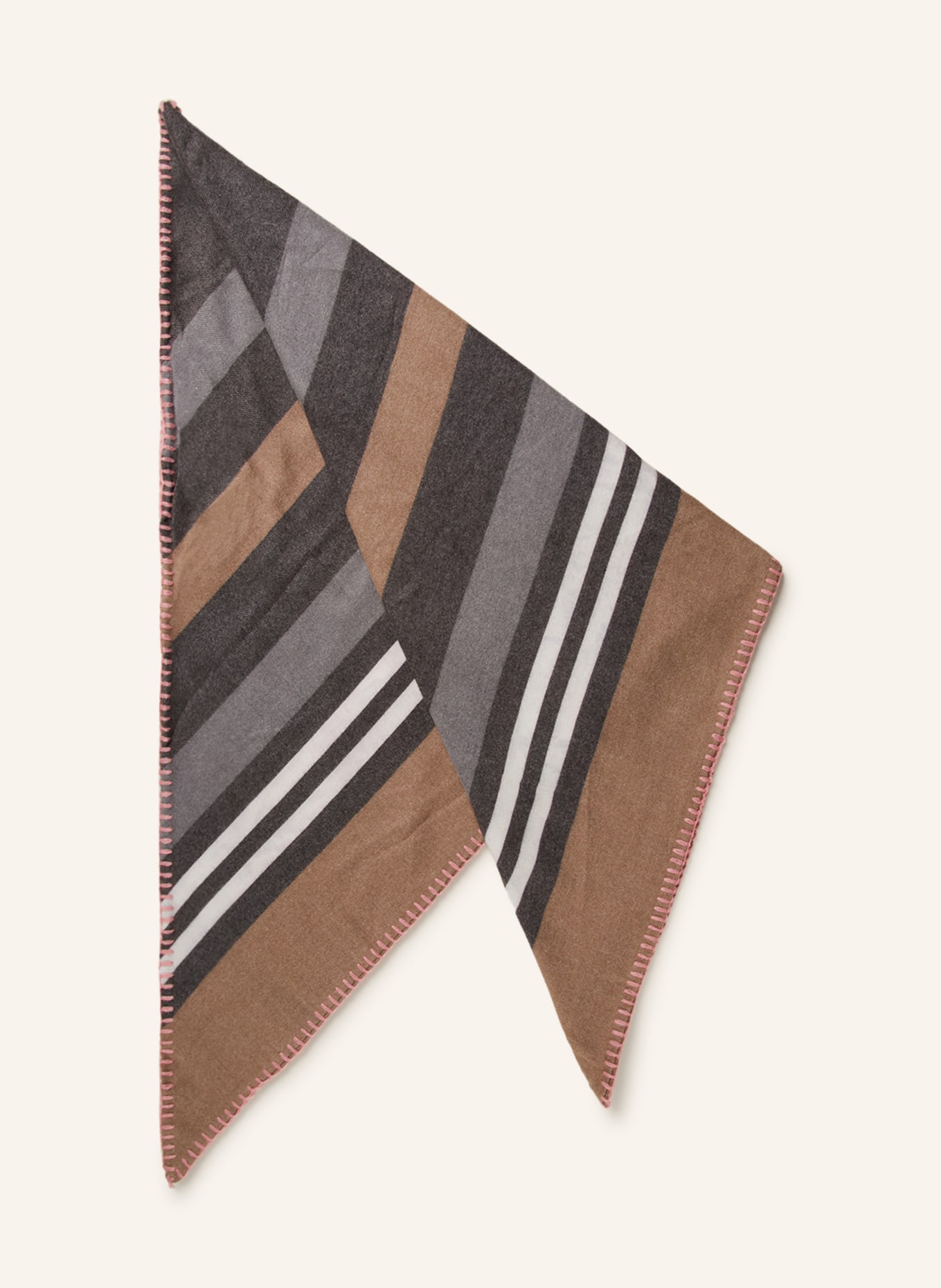CODELLO Triangular scarf, Color: CAMEL/ BROWN (Image 1)