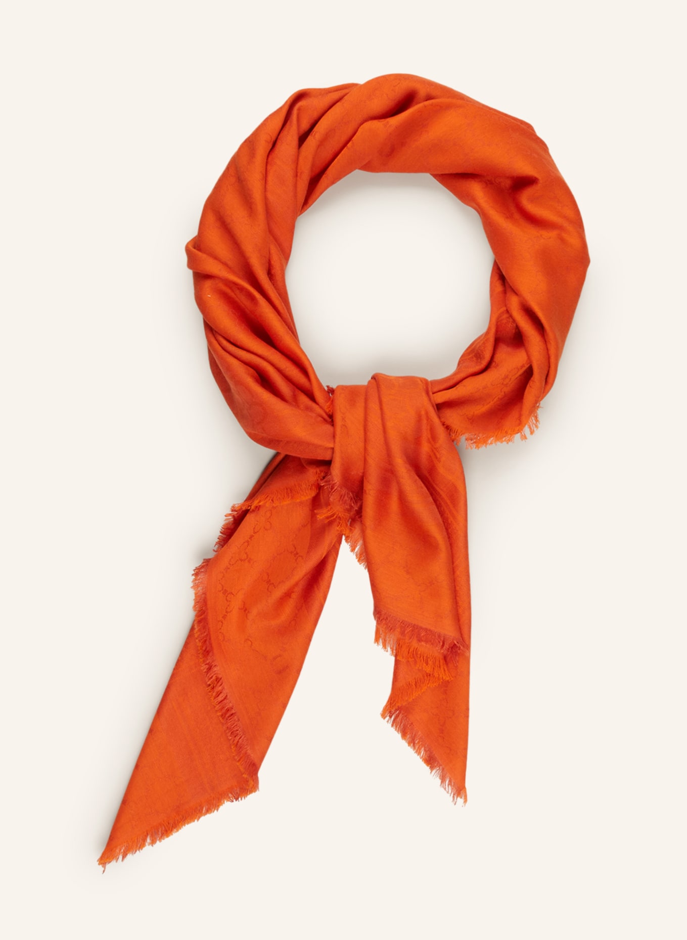 CODELLO Jacquard scarf, Color: ORANGE (Image 2)
