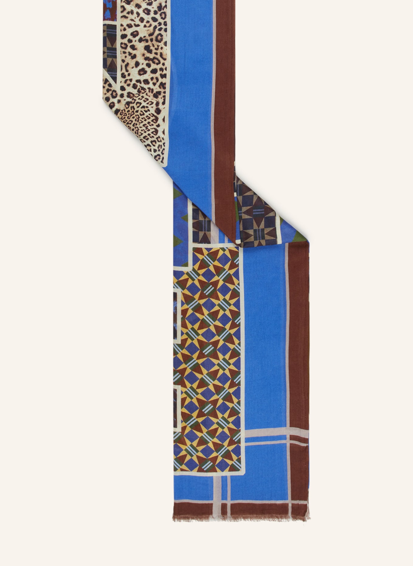 CODELLO Scarf, Color: BROWN/ BLUE (Image 2)