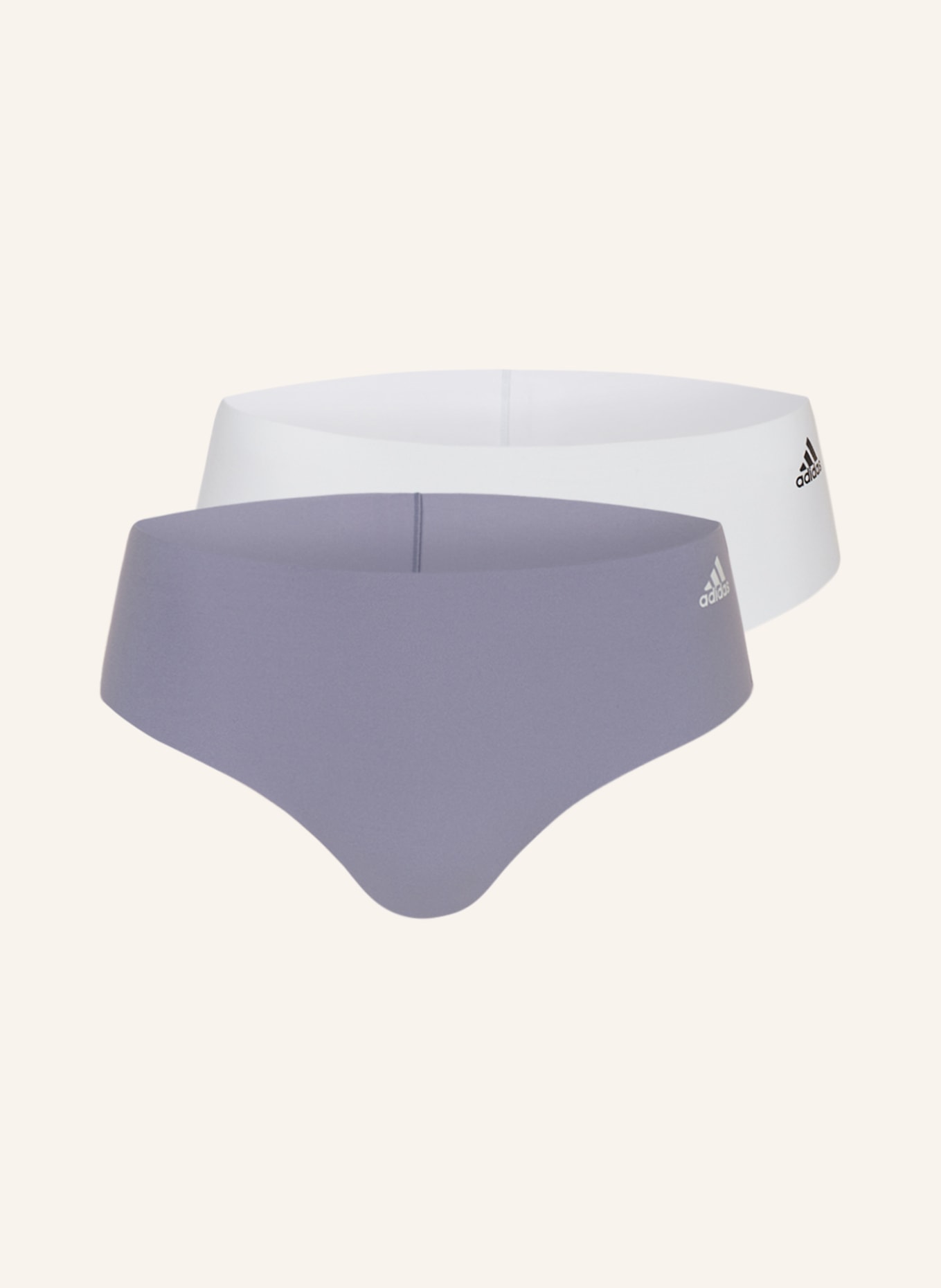 adidas 2-pack panties, Color: WHITE/ BLUE GRAY (Image 1)