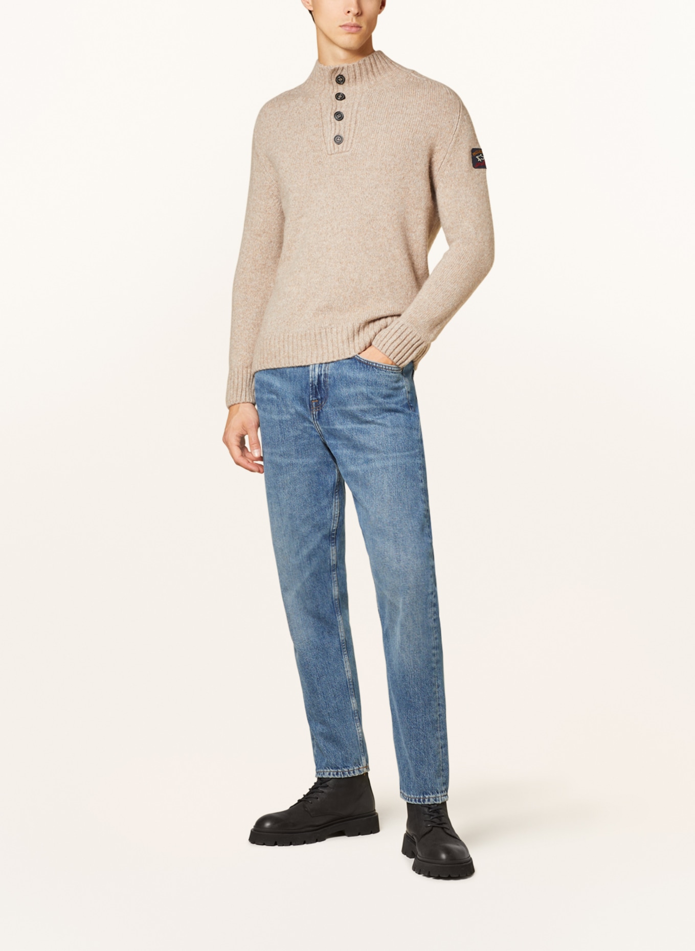 PAUL & SHARK Half-zip sweater, Color: BEIGE (Image 2)