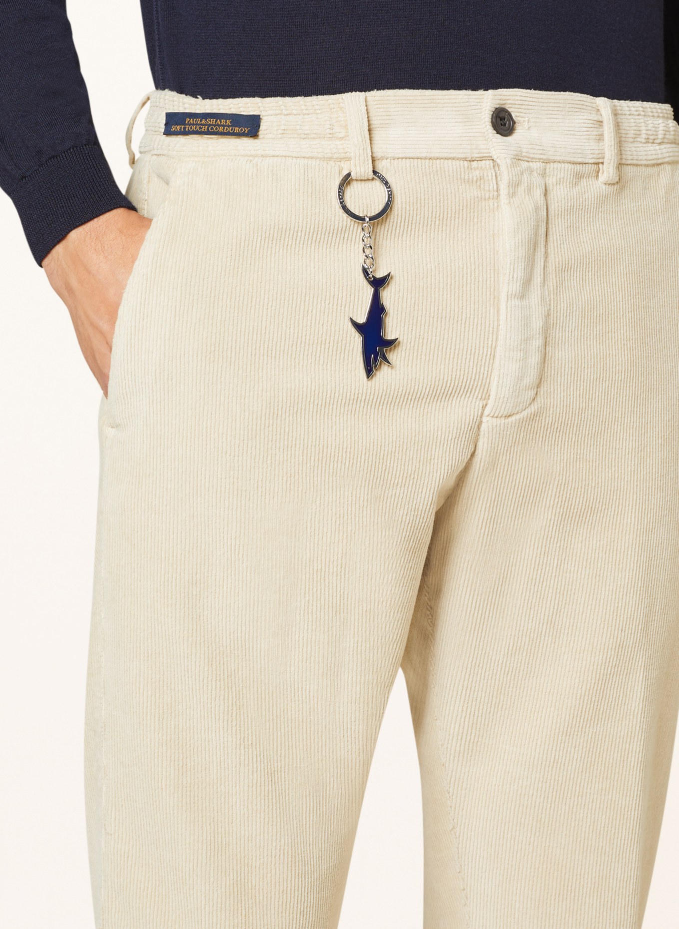 PAUL & SHARK Spodnie sztruksowe extra slim fit, Kolor: BEŻOWY (Obrazek 5)