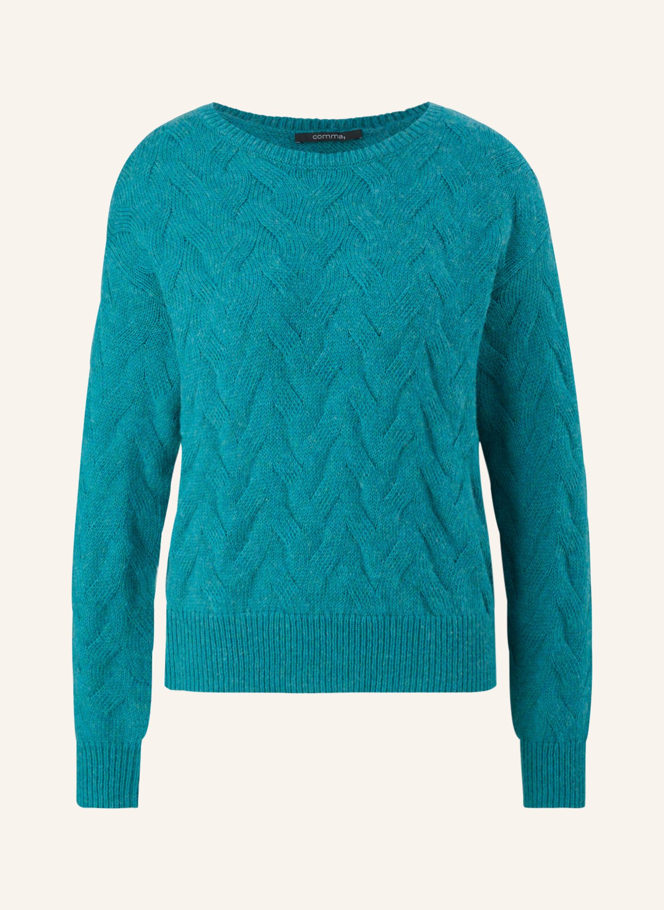 comma Sweater, Color: TEAL (Image 1)