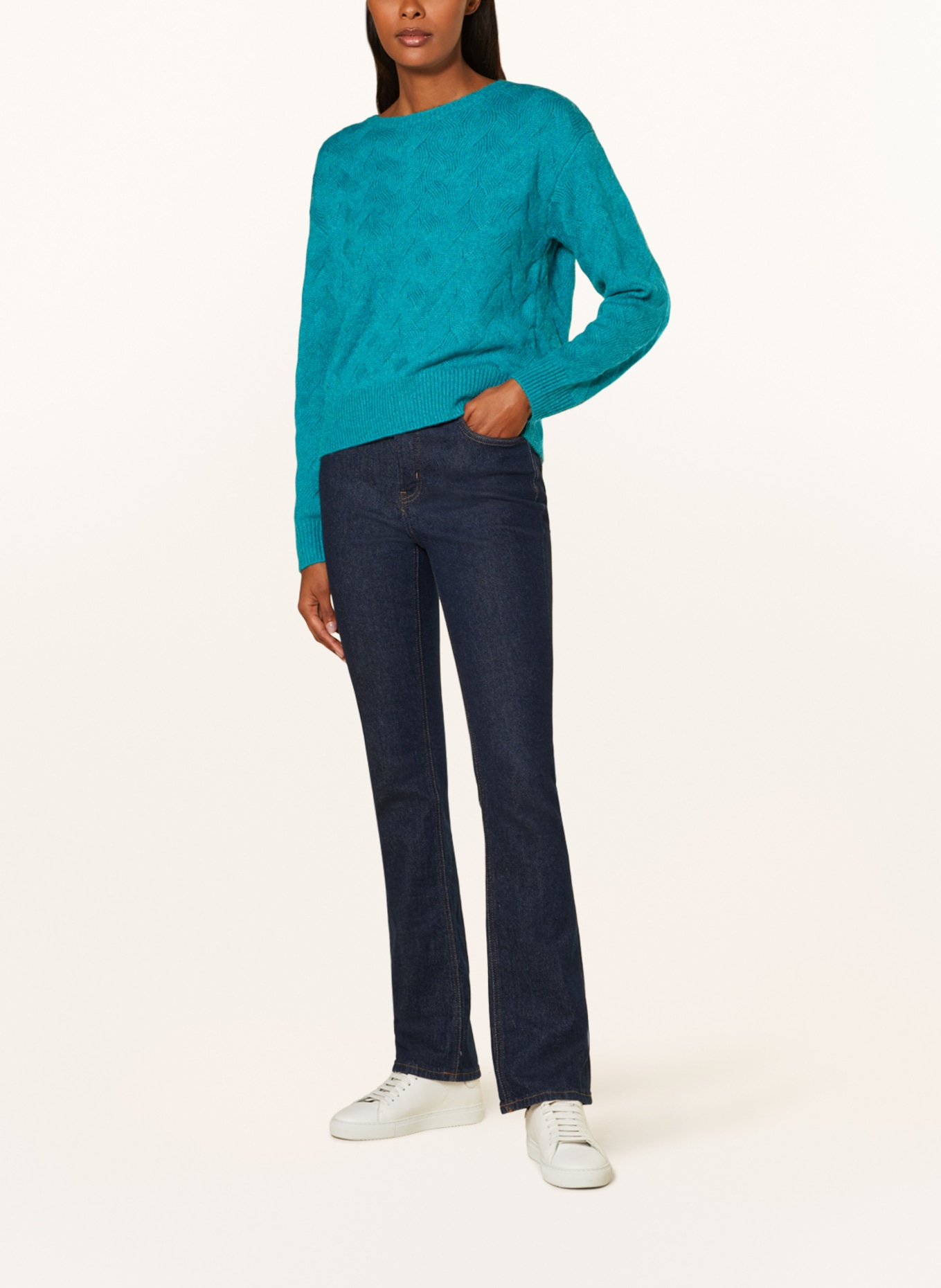 comma Sweater, Color: TEAL (Image 2)