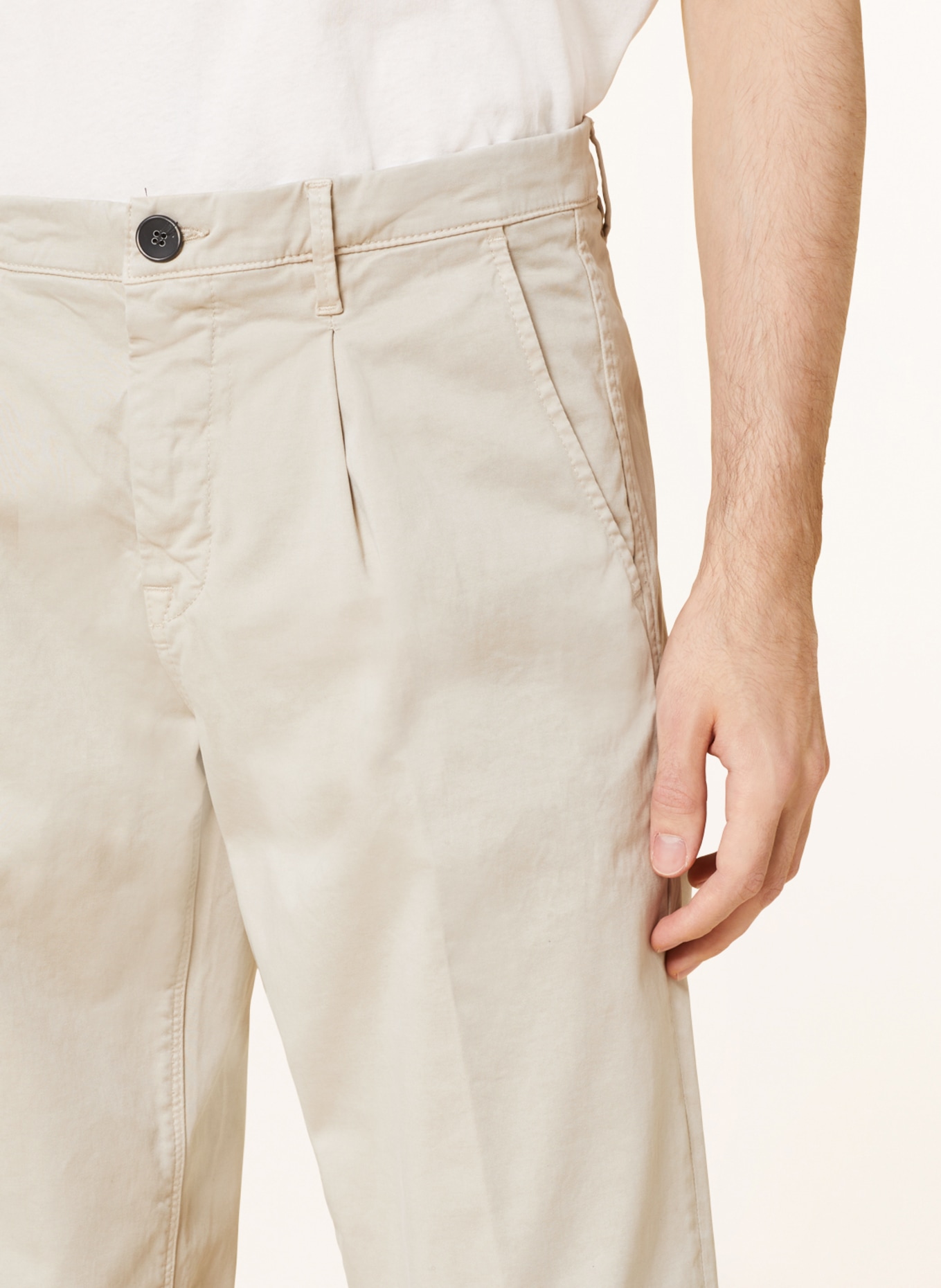THE.NIM STANDARD Chino kalhoty PINCE Extra Slim Fit, Barva: KRÉMOVÁ (Obrázek 5)