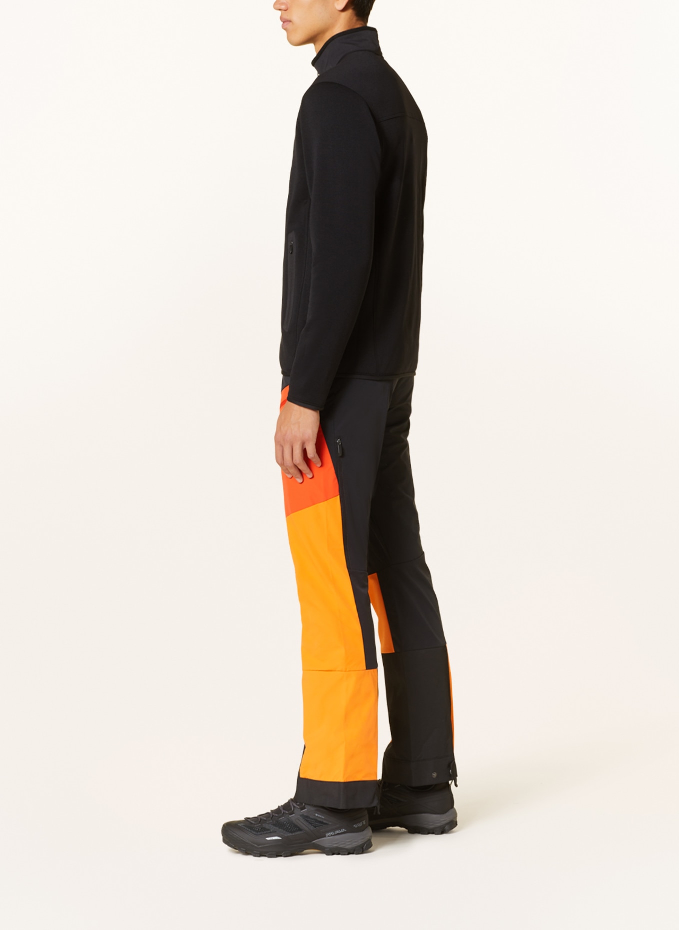 me°ru' Trekkinghose HUARA in schwarz/ orange/ gelb