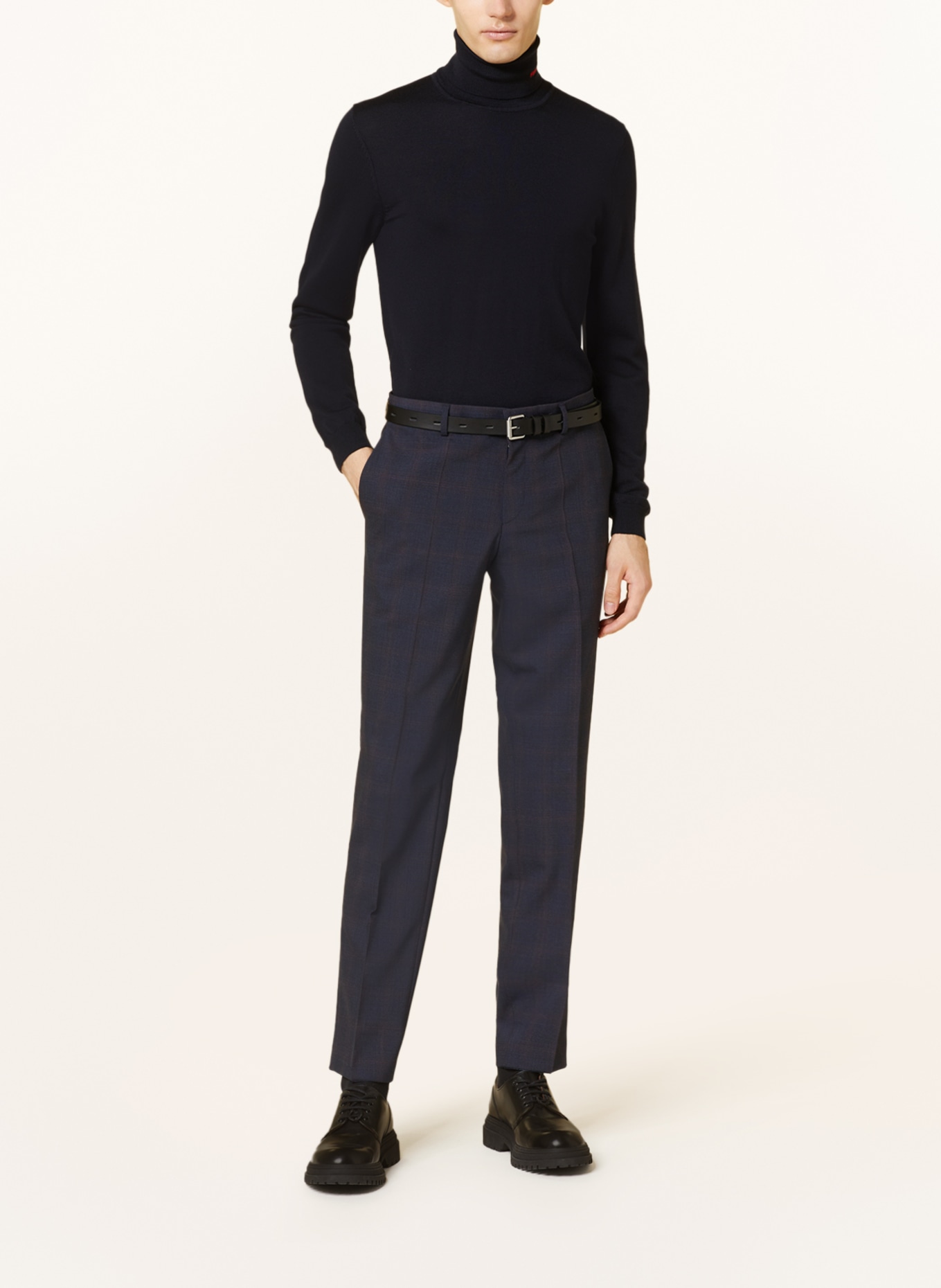 HUGO Spodnie garniturowe GETLIN slim fit, Kolor: 405 DARK BLUE (Obrazek 3)