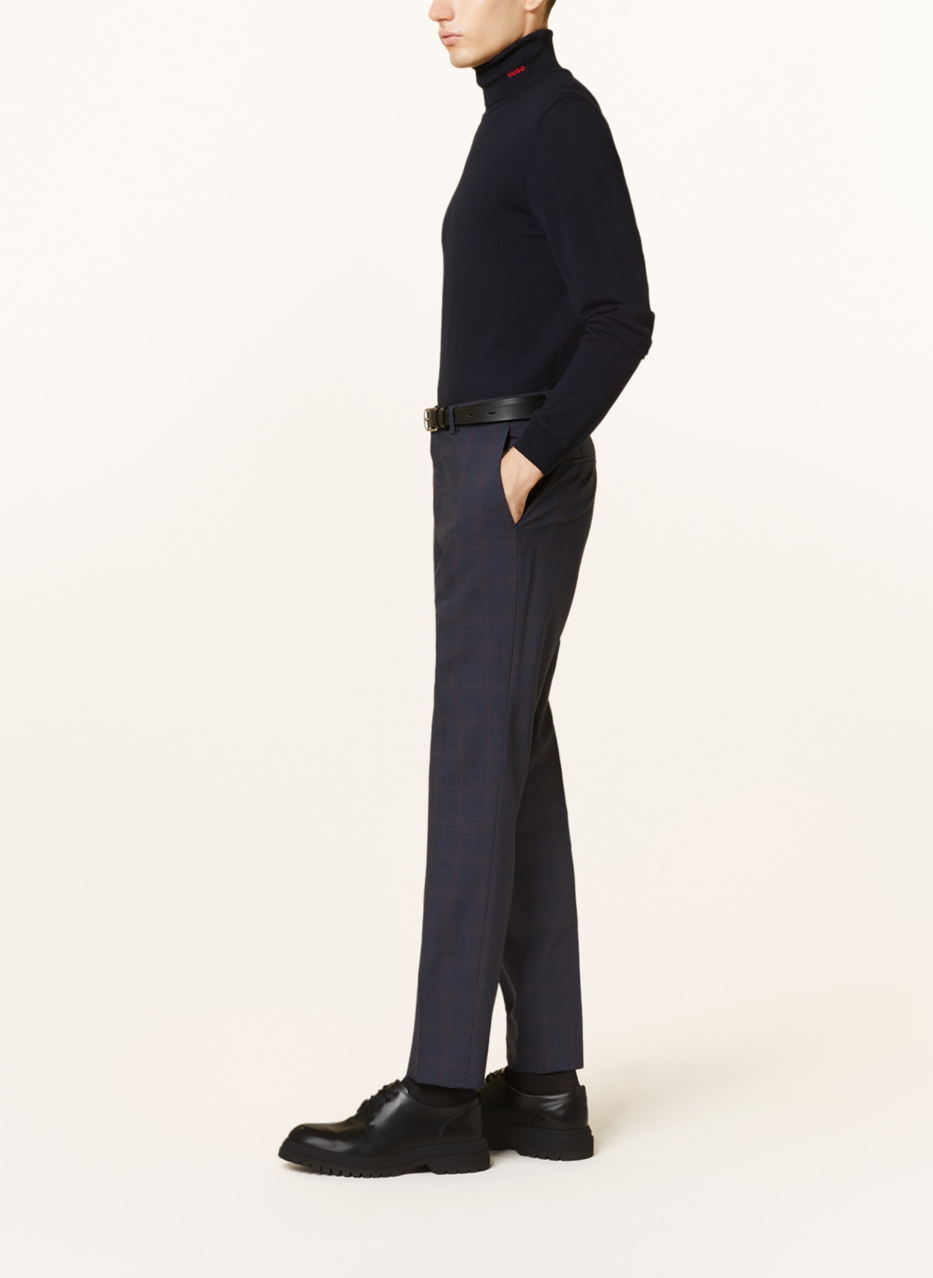 HUGO Spodnie garniturowe GETLIN slim fit, Kolor: 405 DARK BLUE (Obrazek 5)