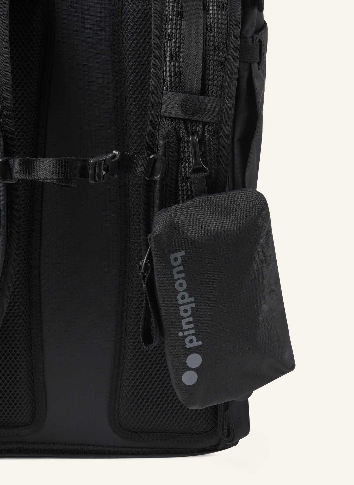 pinqponq Backpack KOMUT LARGE with laptop compartment, Color: BLACK (Image 6)