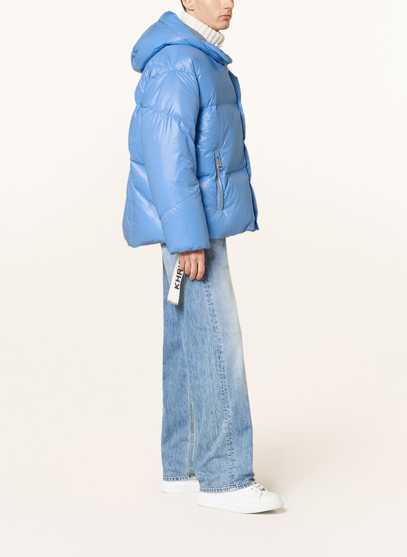KHRISJOY Oversized down jacket, Color: LIGHT BLUE (Image 4)