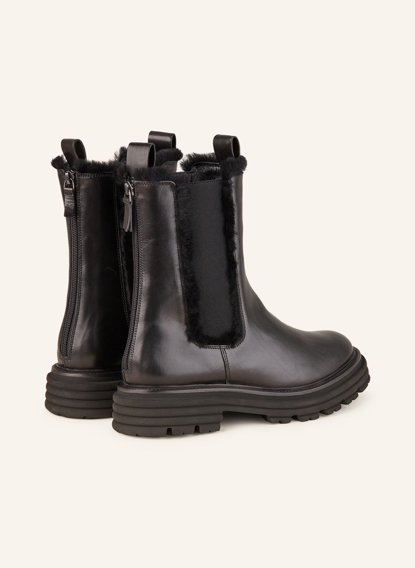 KENNEL & SCHMENGER Chelsea boots with lambskin, Color: BLACK (Image 2)