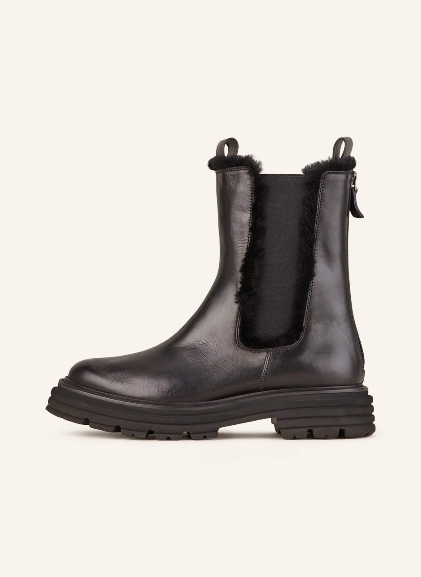 KENNEL & SCHMENGER Chelsea boots with lambskin, Color: BLACK (Image 4)