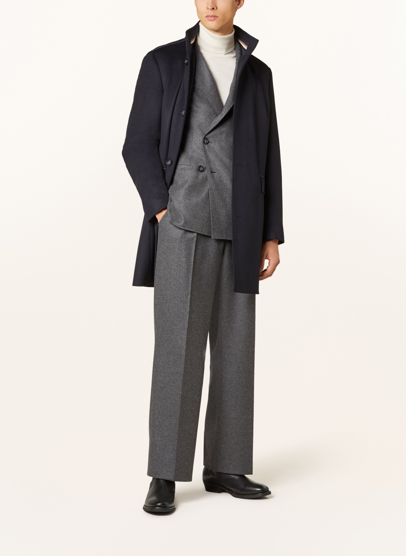 BOSS Wollmantel JARED: DUNKELBLAU