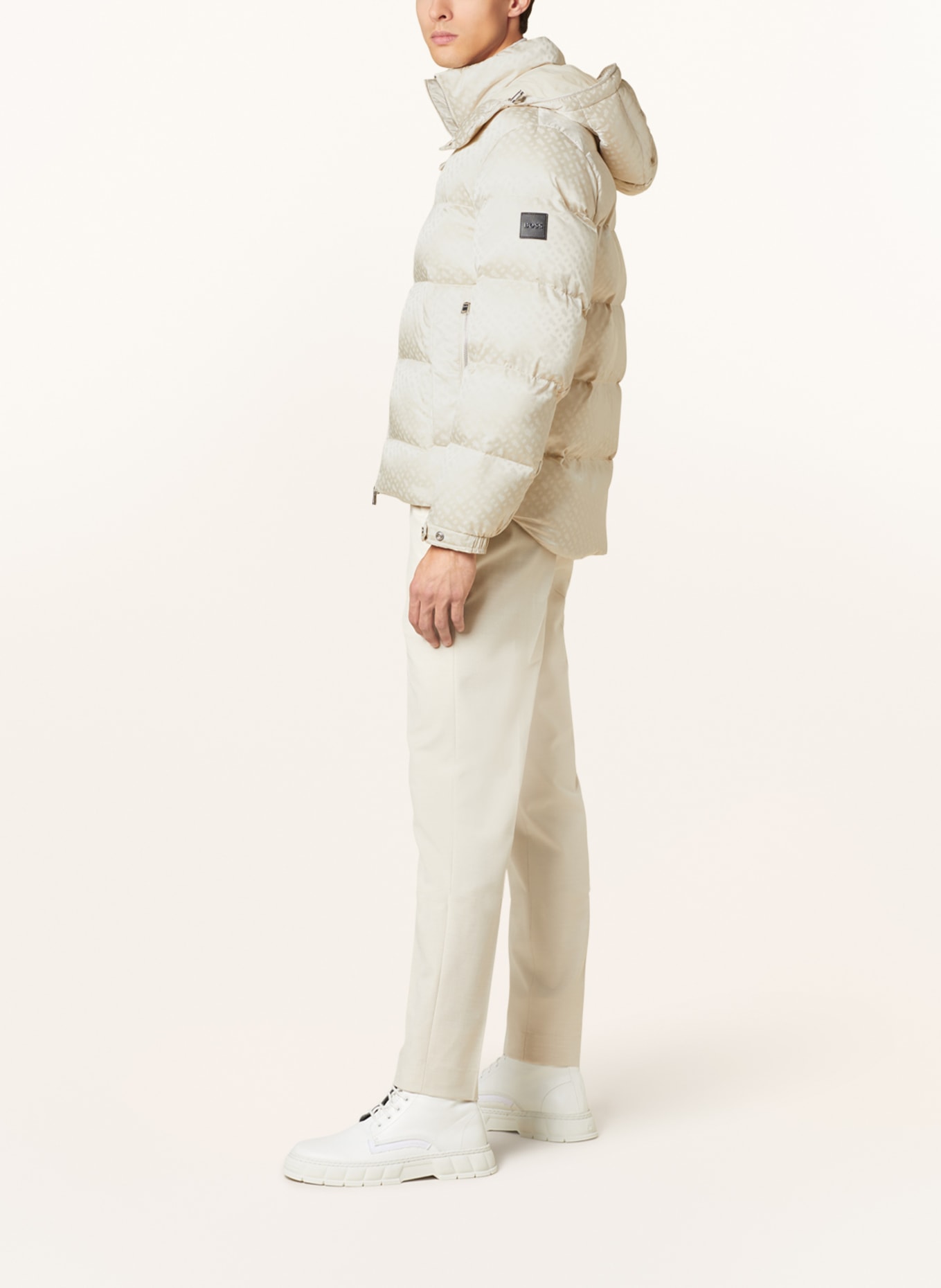 BOSS Quilted jacket CORBINIAN in white
