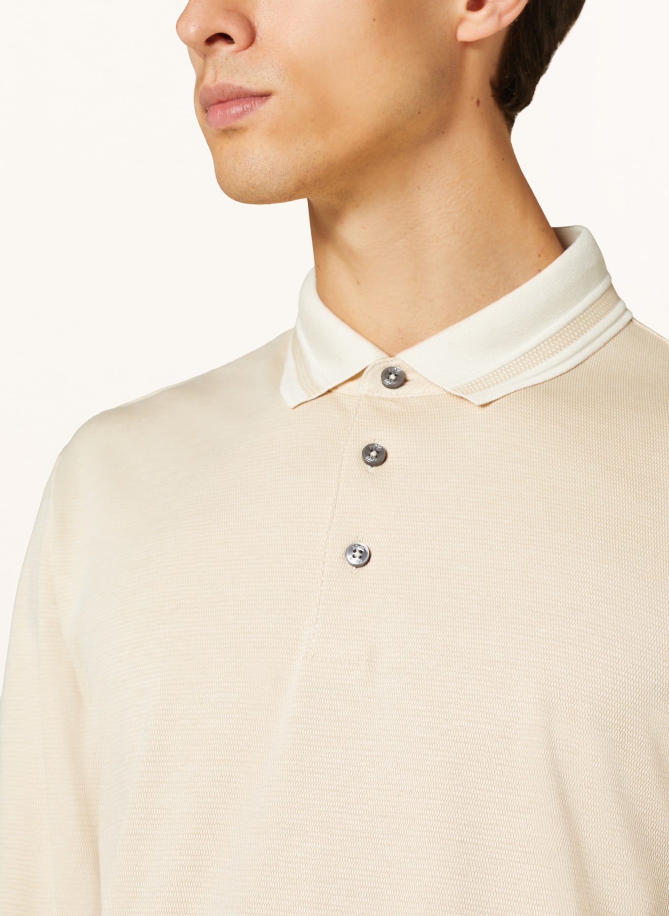 BOSS Polo shirt PLEINS, Color: ECRU (Image 4)