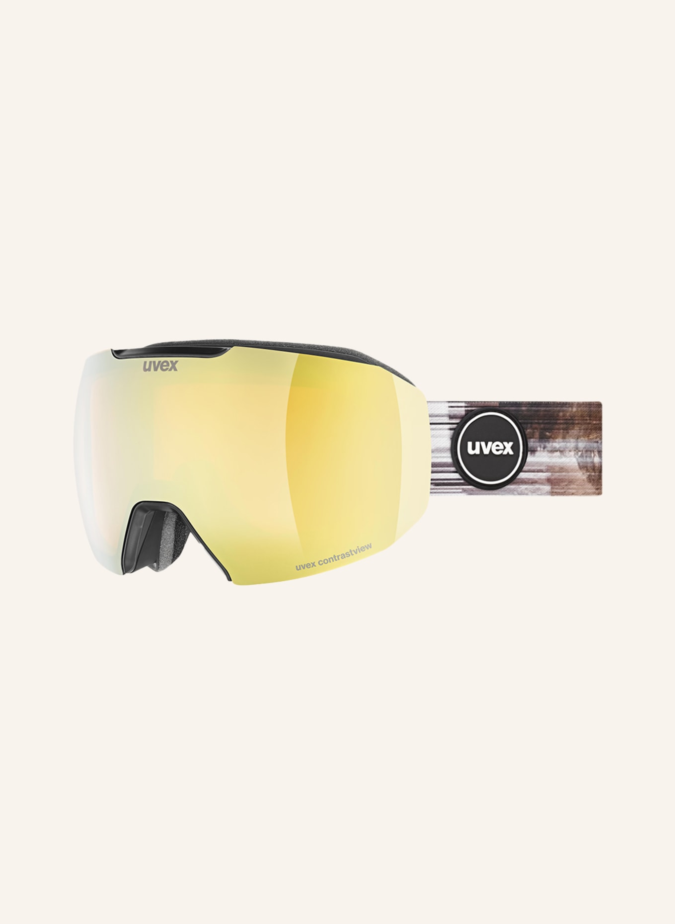 uvex Ski goggles EPIC ATTRACT CV, Color: BLACK MATTE/ORANGE (Image 1)
